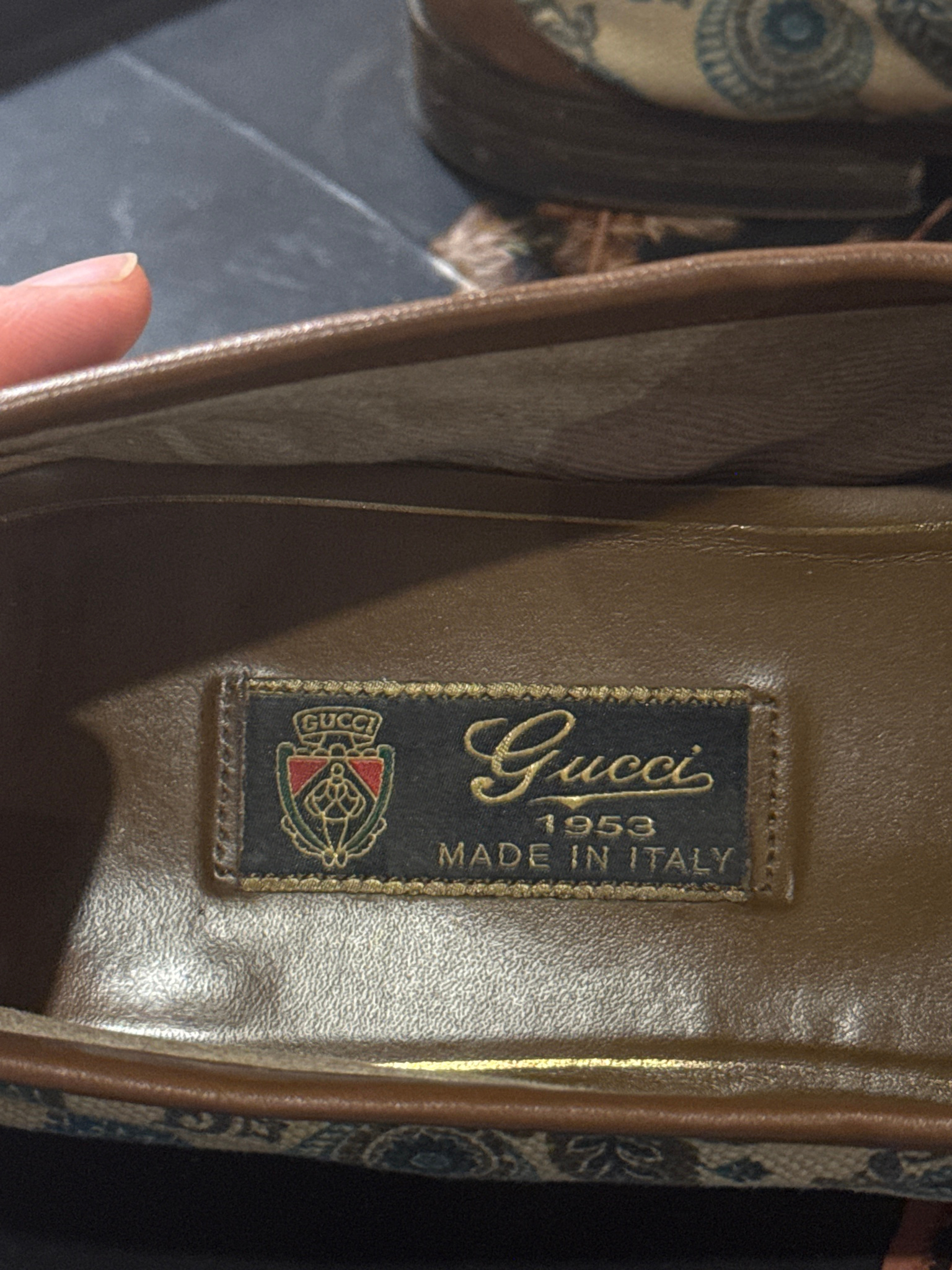 Gucci Лоферы из ткани и кожи, миниатюра 6