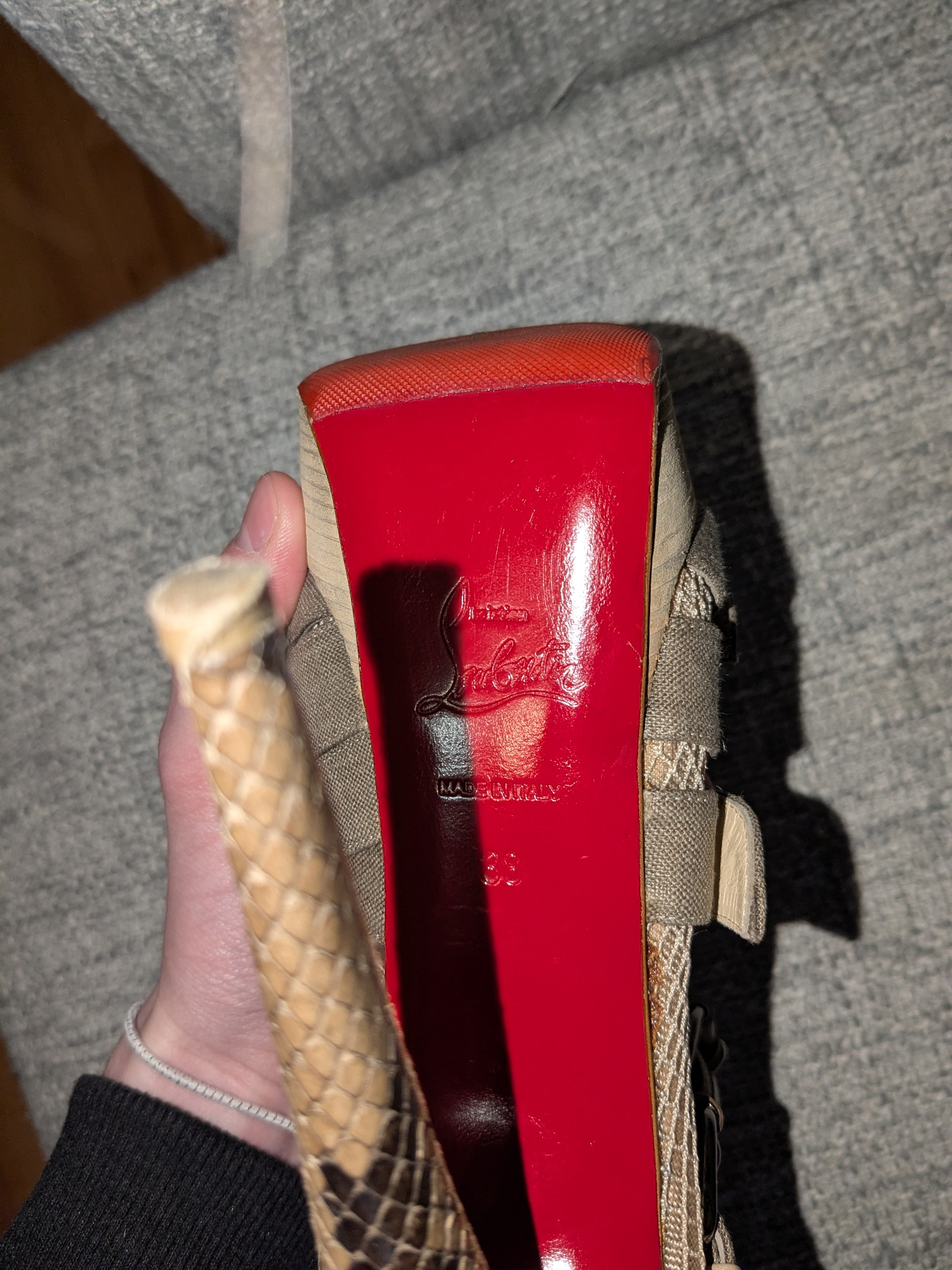 Christian Louboutin Mad Marta python, миниатюра 5
