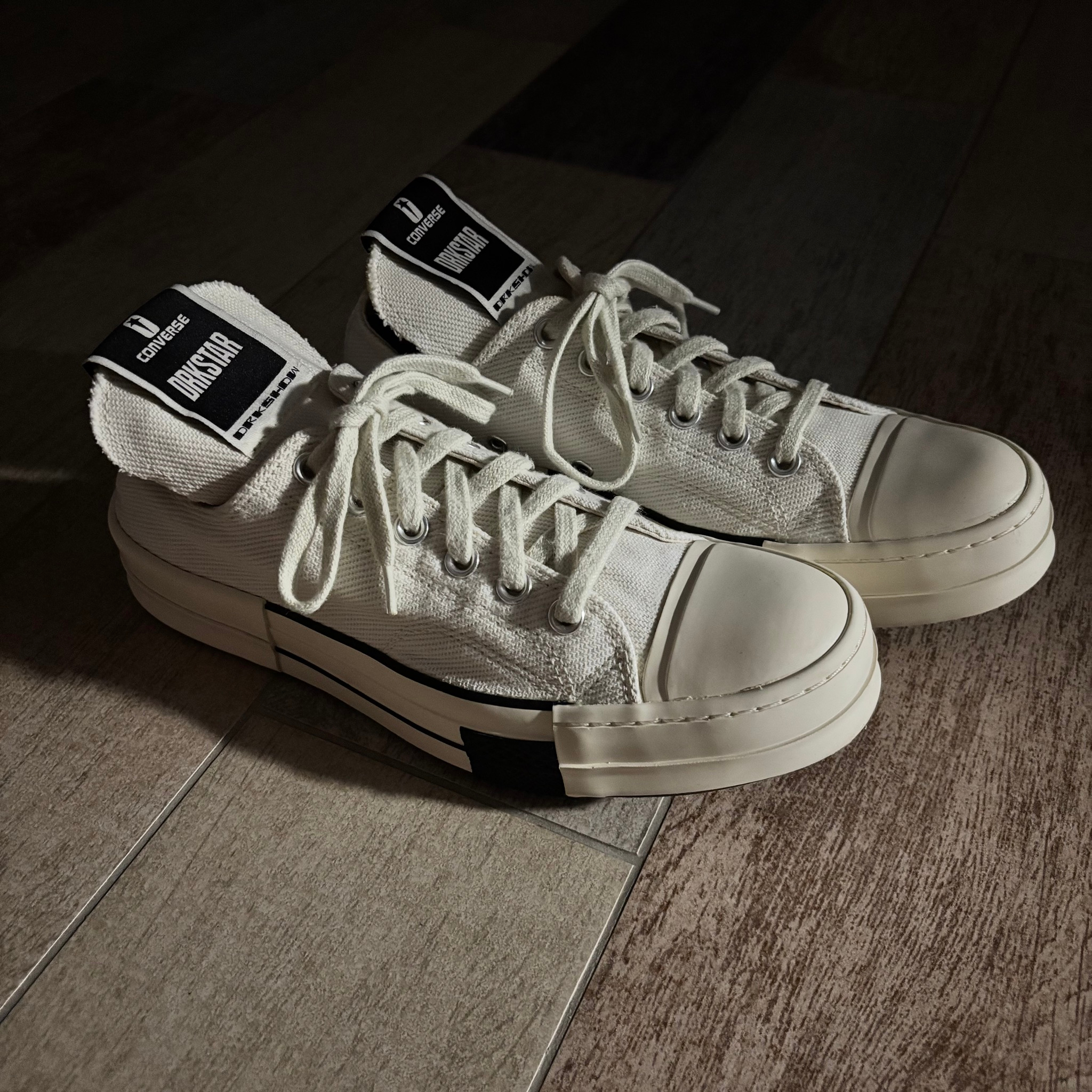 Rick Owens x Converse DRKSHDW DRKSTAR «Lily White», миниатюра 3
