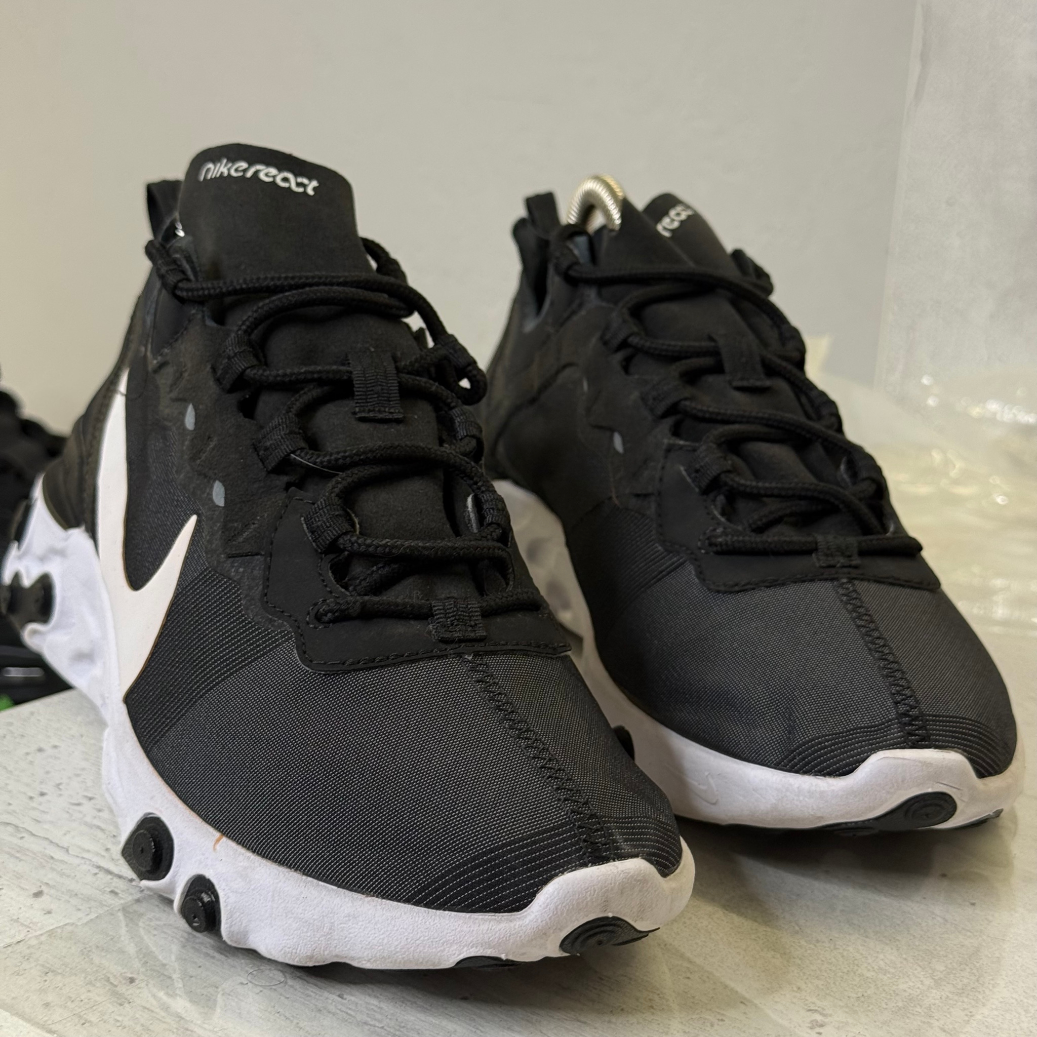 Nike React Element 55 Black White, миниатюра 3