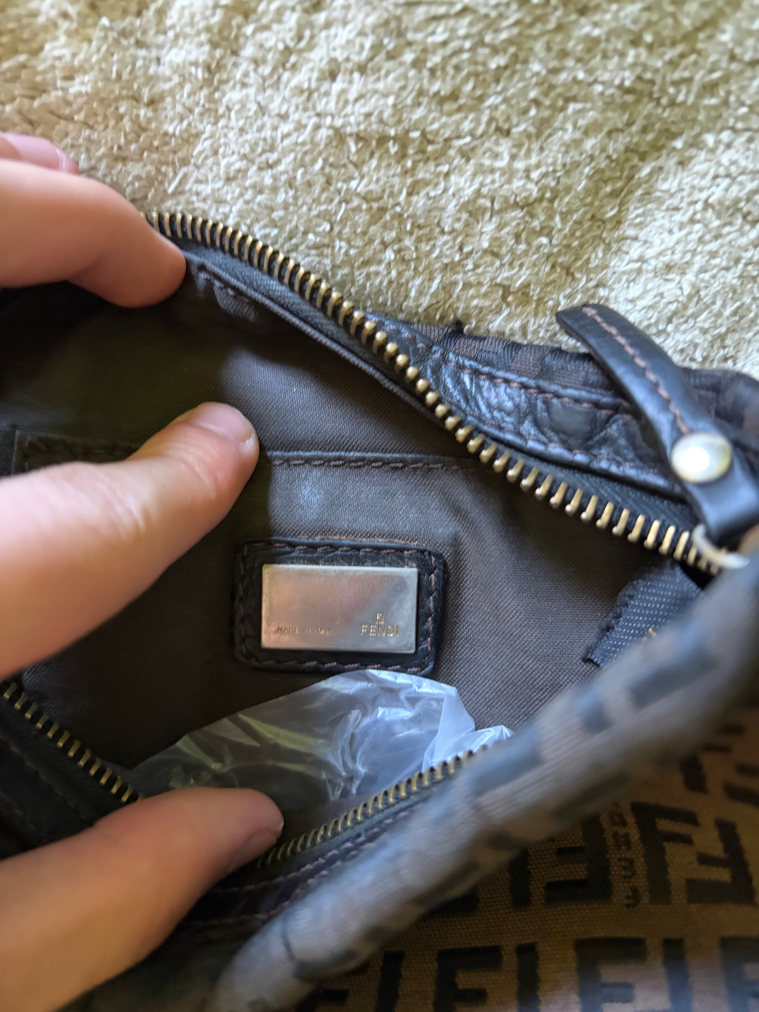 Fendi Zucchino Canvas F Charm, миниатюра 4