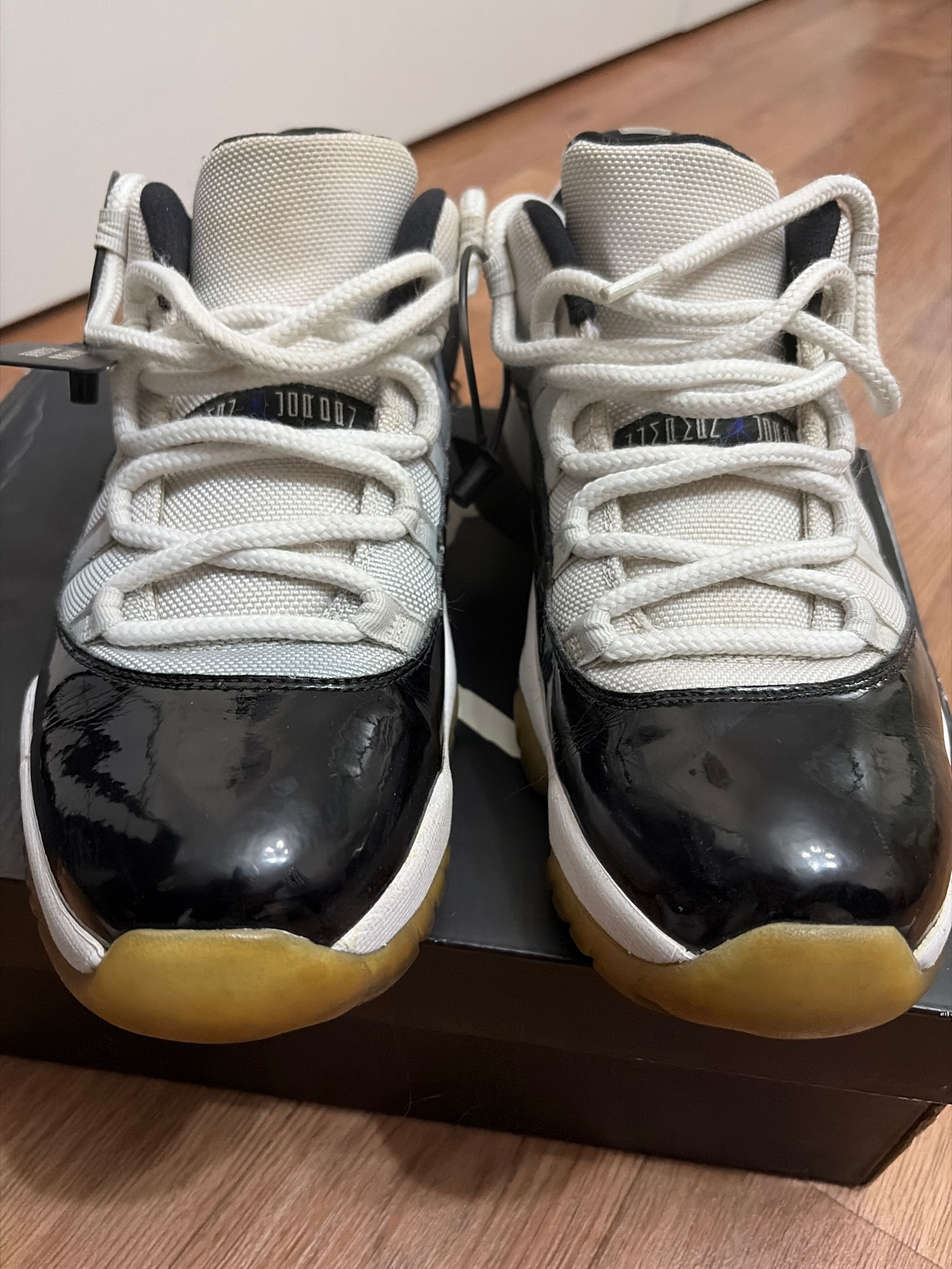 Nike Air Jordan 11 retro low BLACK-DARK CONCORD, миниатюра 1