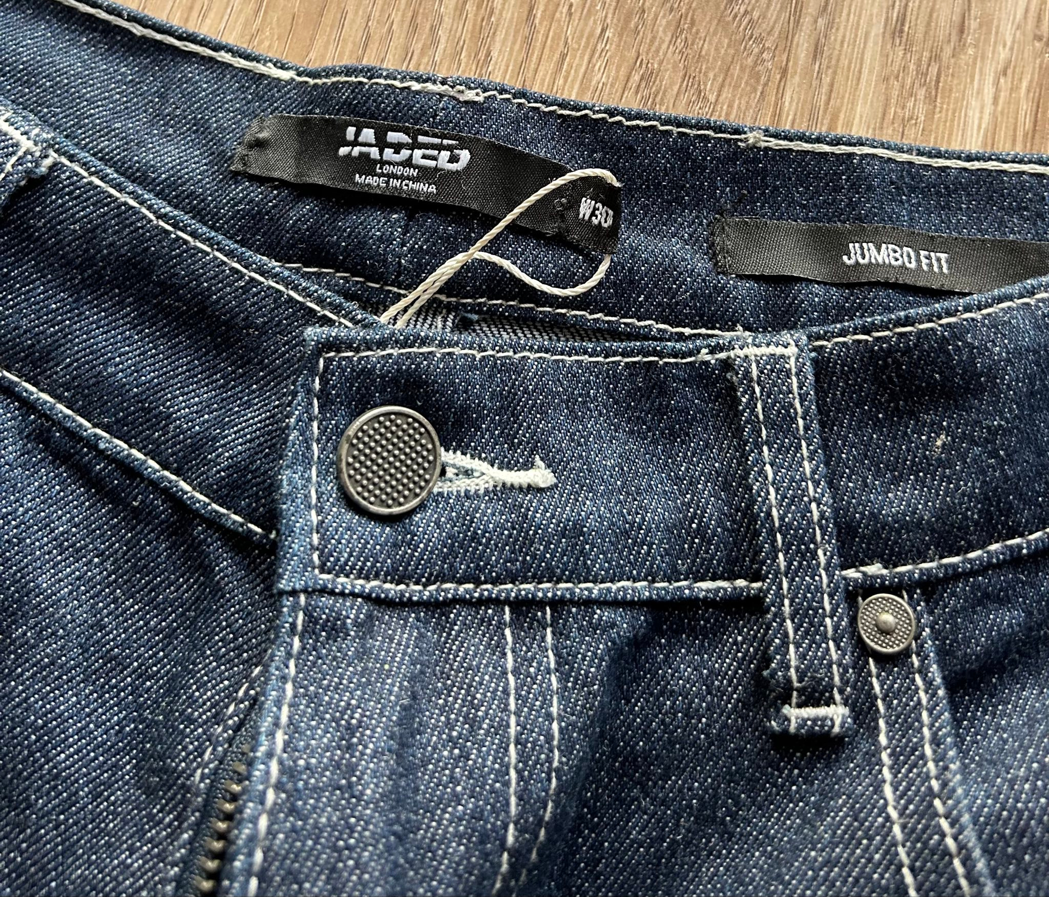 Jaded London Jumbo Fit denim shorts, миниатюра 3
