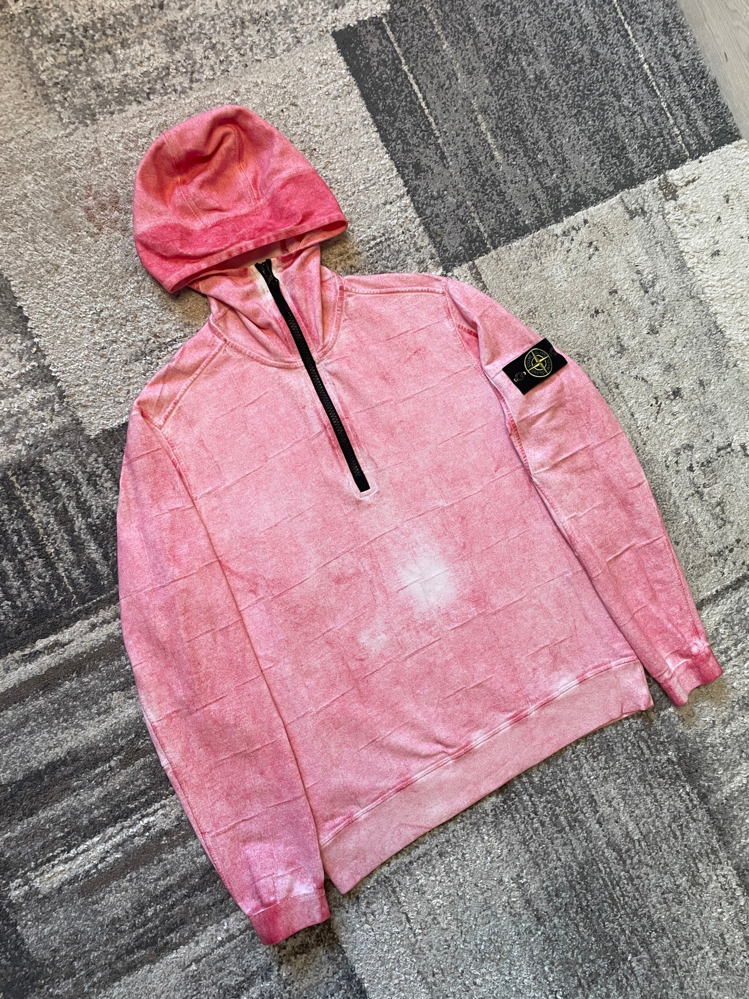 Stone Island Dust Colour Treatment 1/3 Zip Hoodie, миниатюра 3