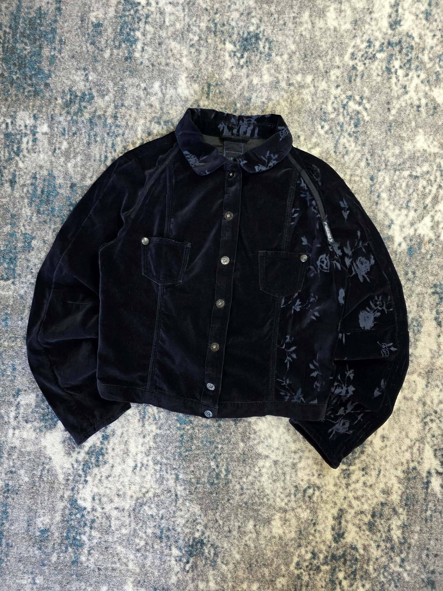 Marithe Francois Girbaud Le Jean De Floral Velvet Jacket, миниатюра 11