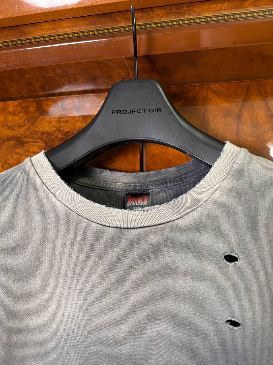 SOULDIVE Classic Pocket Vintage Gray T-shirt, миниатюра 3
