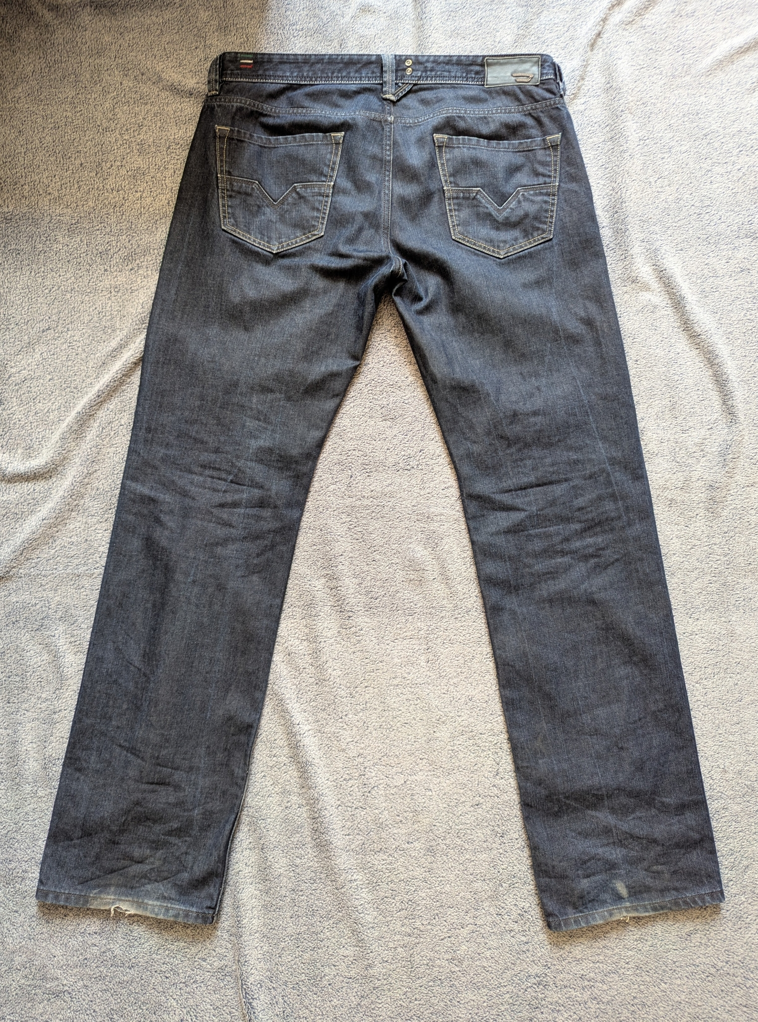 Diesel    Larkee Mens indigo blue straight fit selvedge denim jeans, миниатюра 2