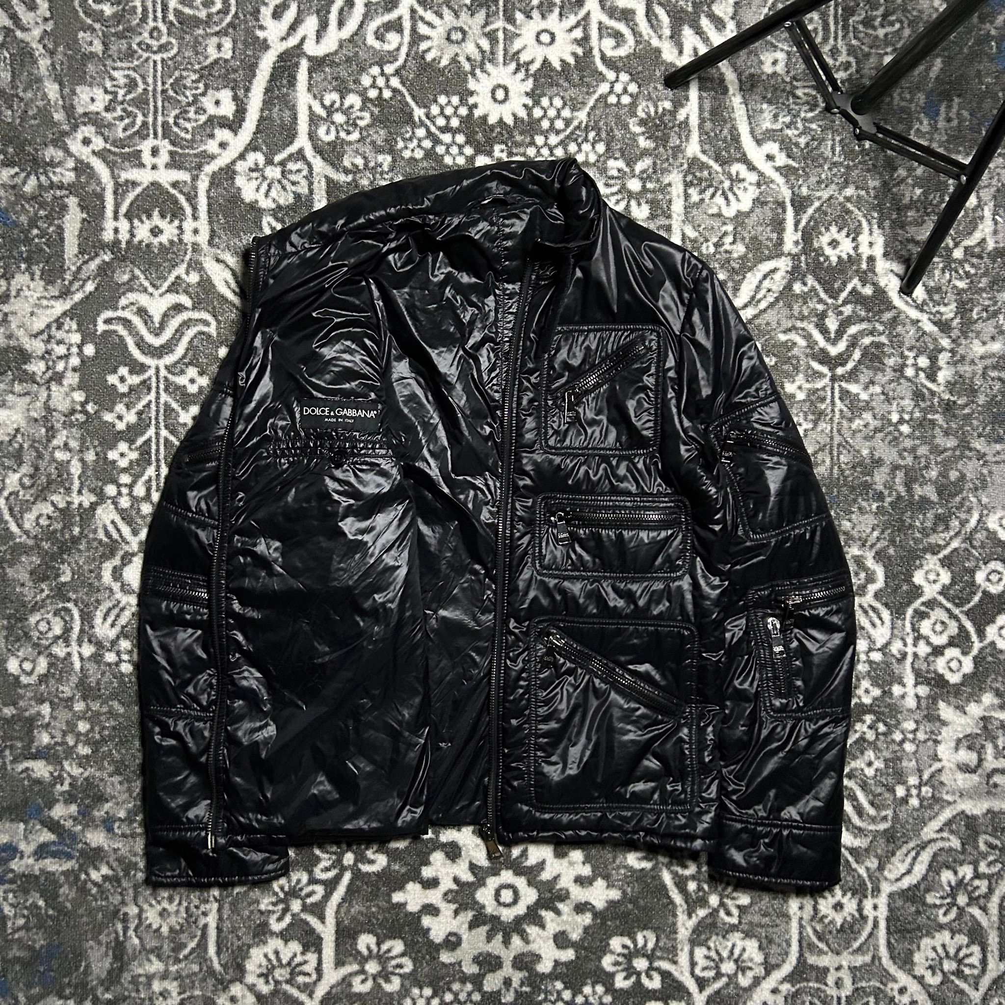 Dolce Gabbana Mulizipped Lucid Black Jacket 2007, миниатюра 8