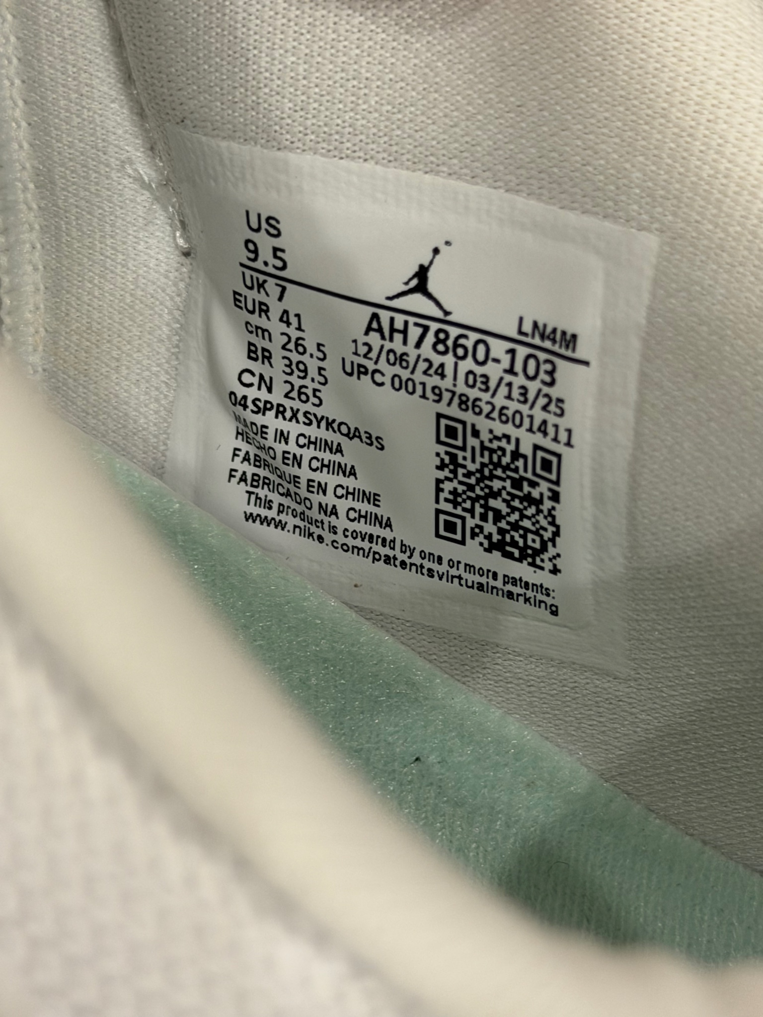 Nike x Air Jordan Air Jordan 11 Low Igloo Mint, миниатюра 4