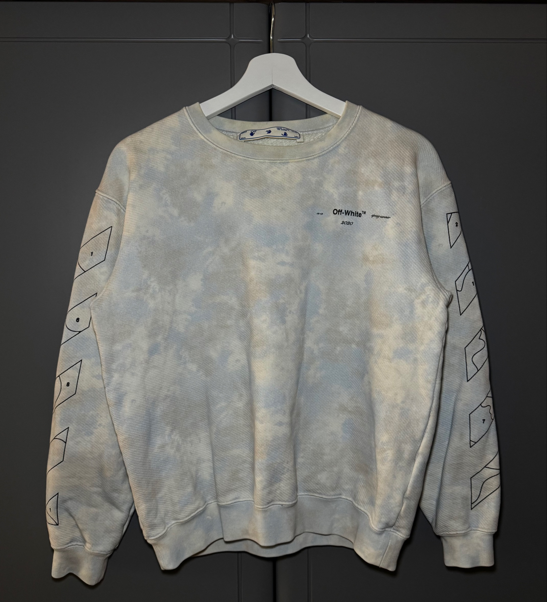 Off White Cloud print sweatshirt, миниатюра 1