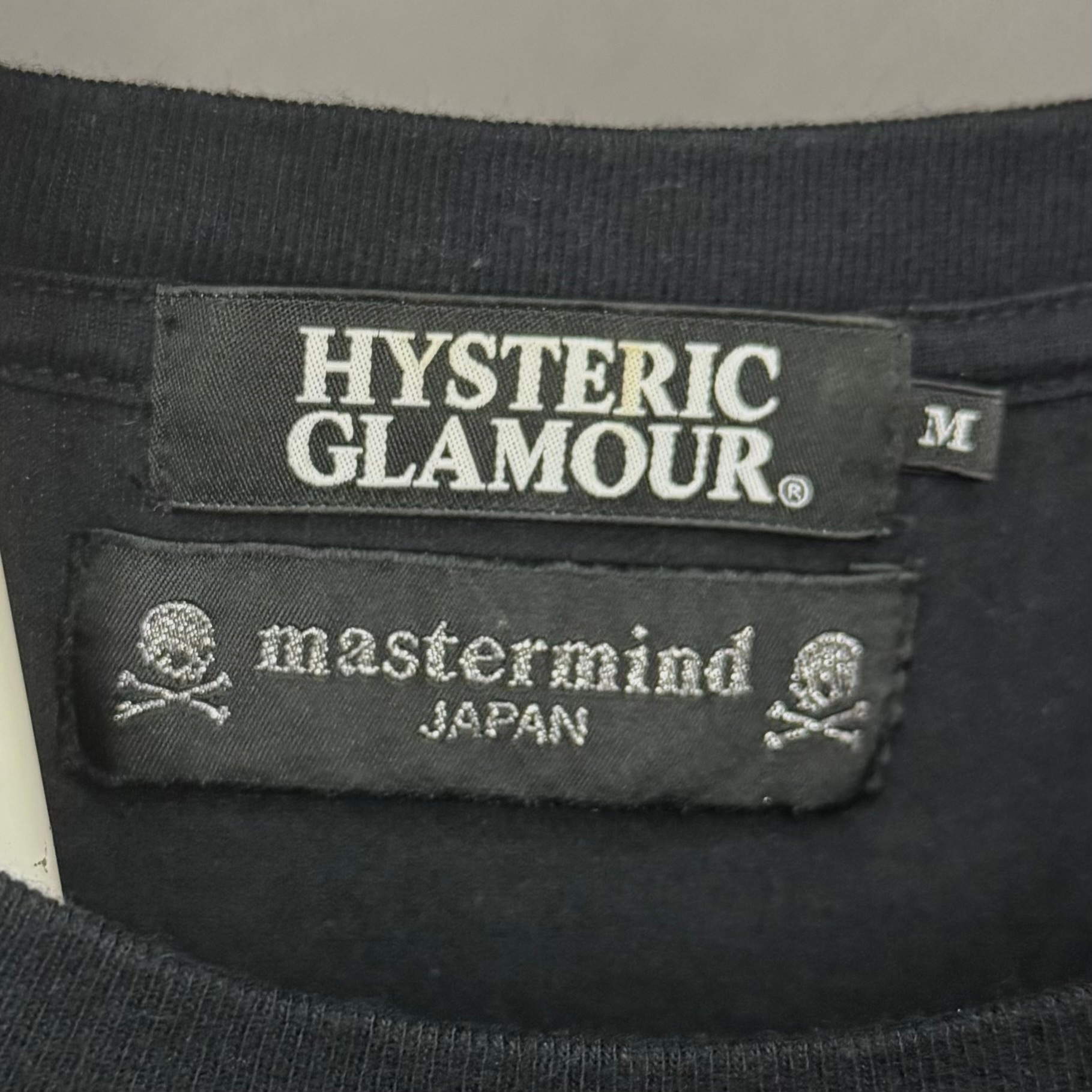 Hysteric Glamour x Mastermind Japan Футболка Черная, миниатюра 3