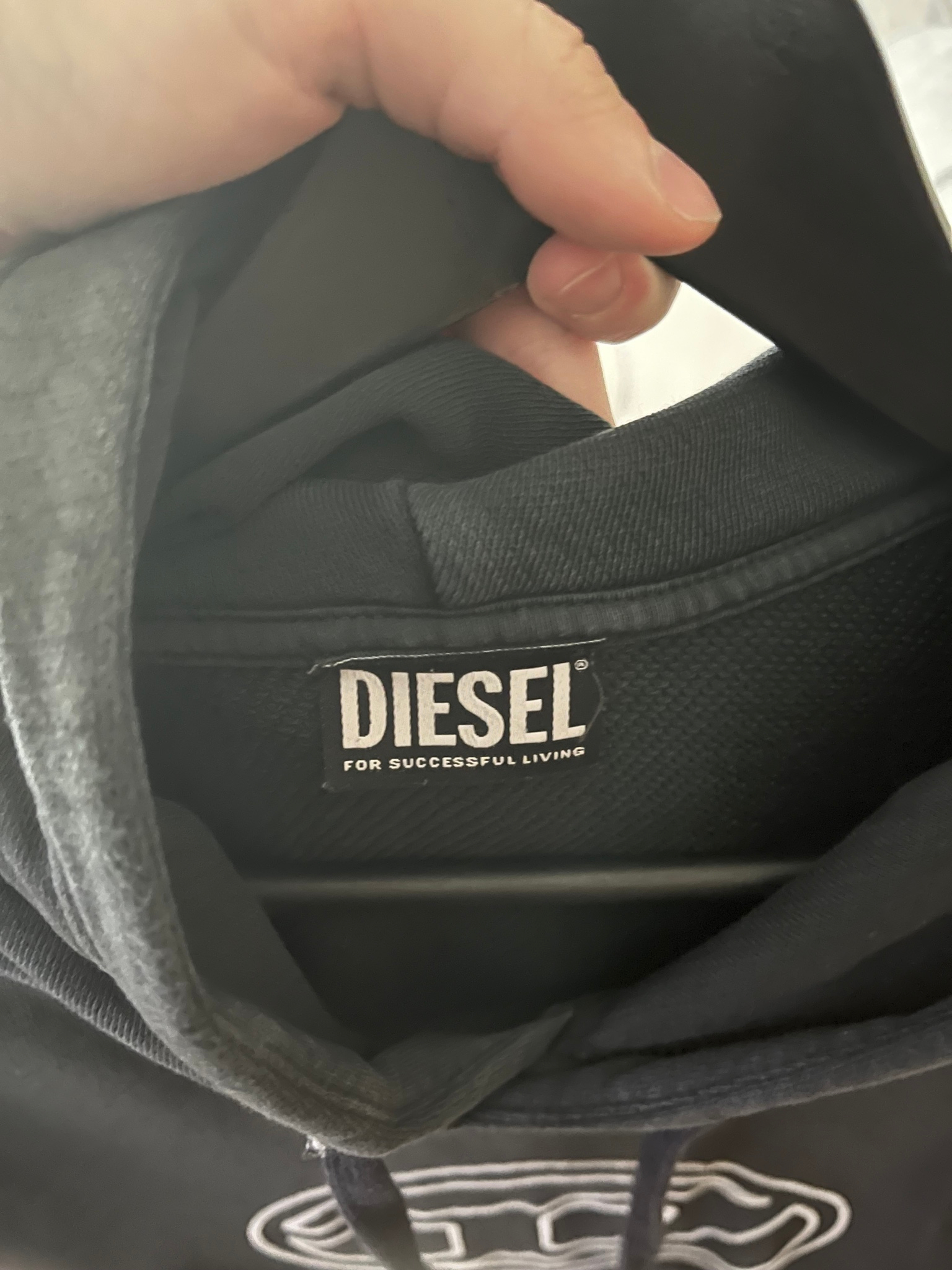 Diesel Black logo hoodie, миниатюра 3