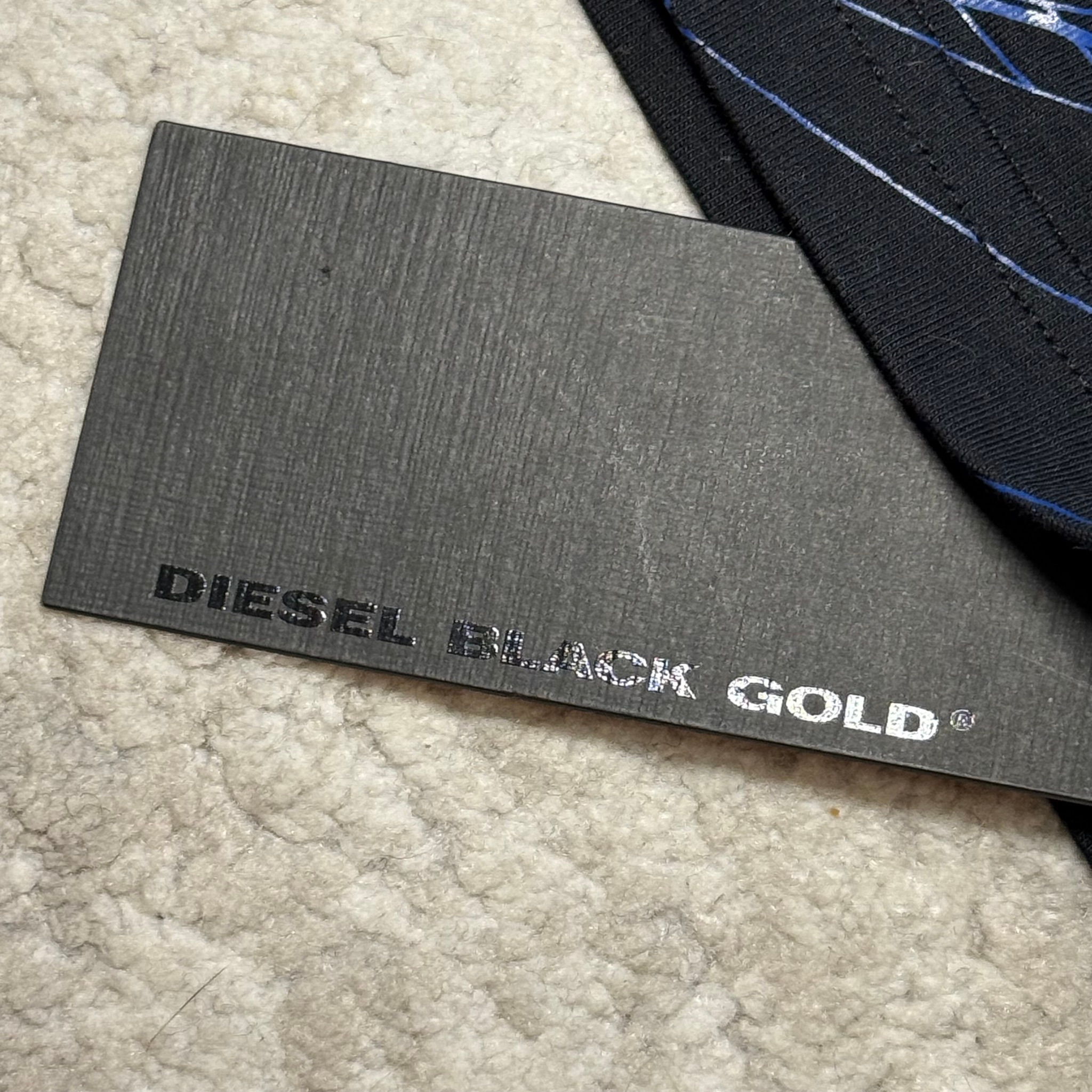 Diesel Black Gold T-Shirt Abstract Graphic Print, миниатюра 5