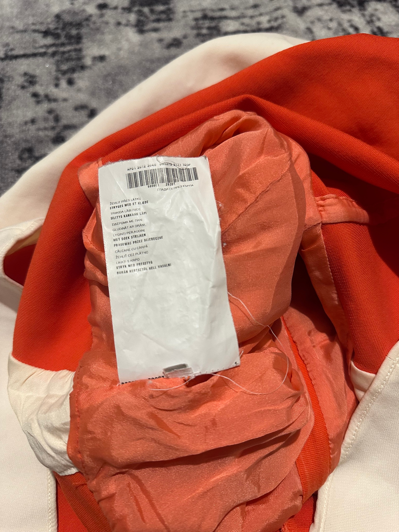 Prada Orange/White Crepe Sleeveless Dress SS12, миниатюра 9