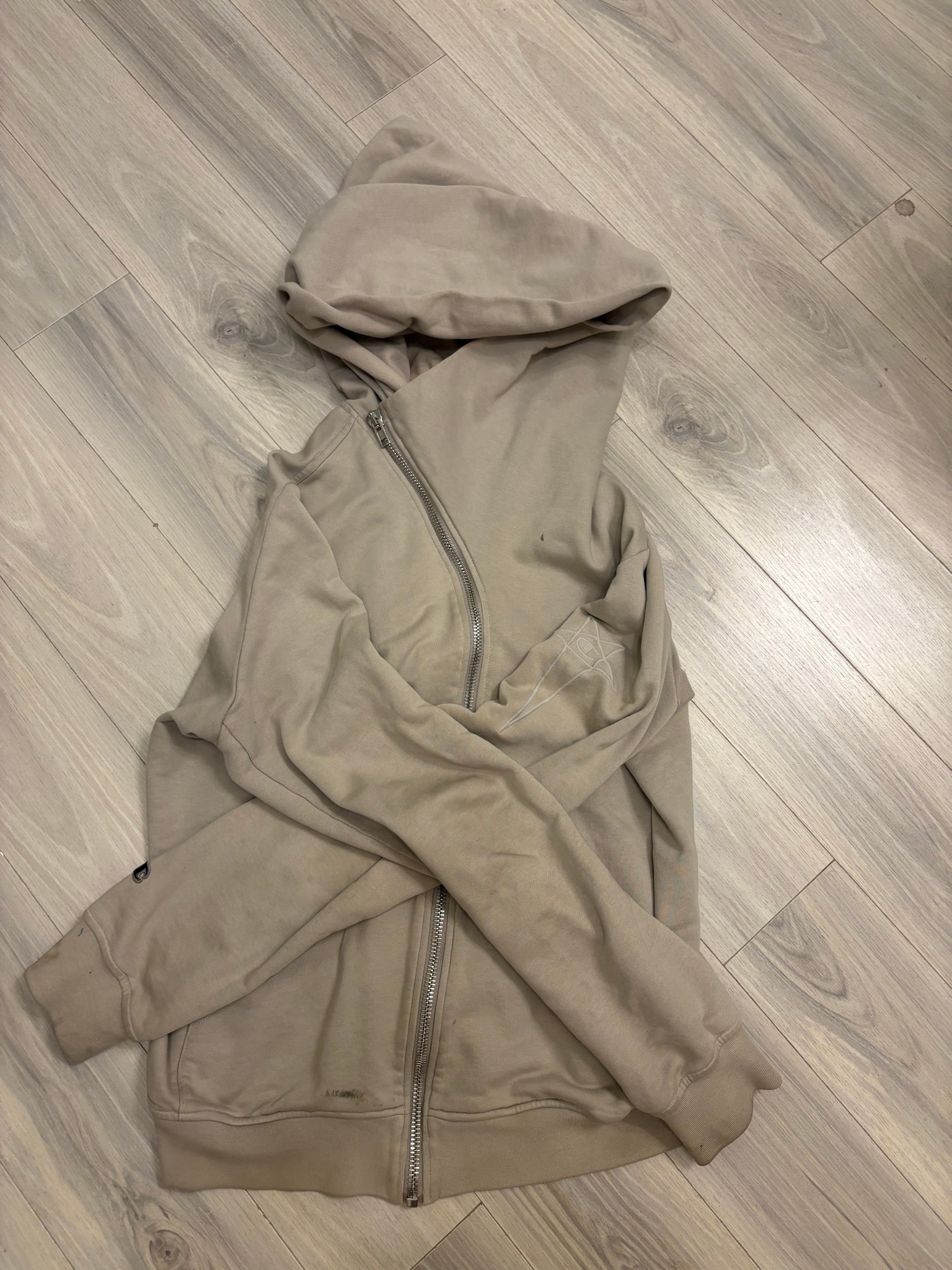 Rick Owens x Champion Relaxed Fit Organic Cotton Zip-Up Mountain Hoodie, миниатюра 2