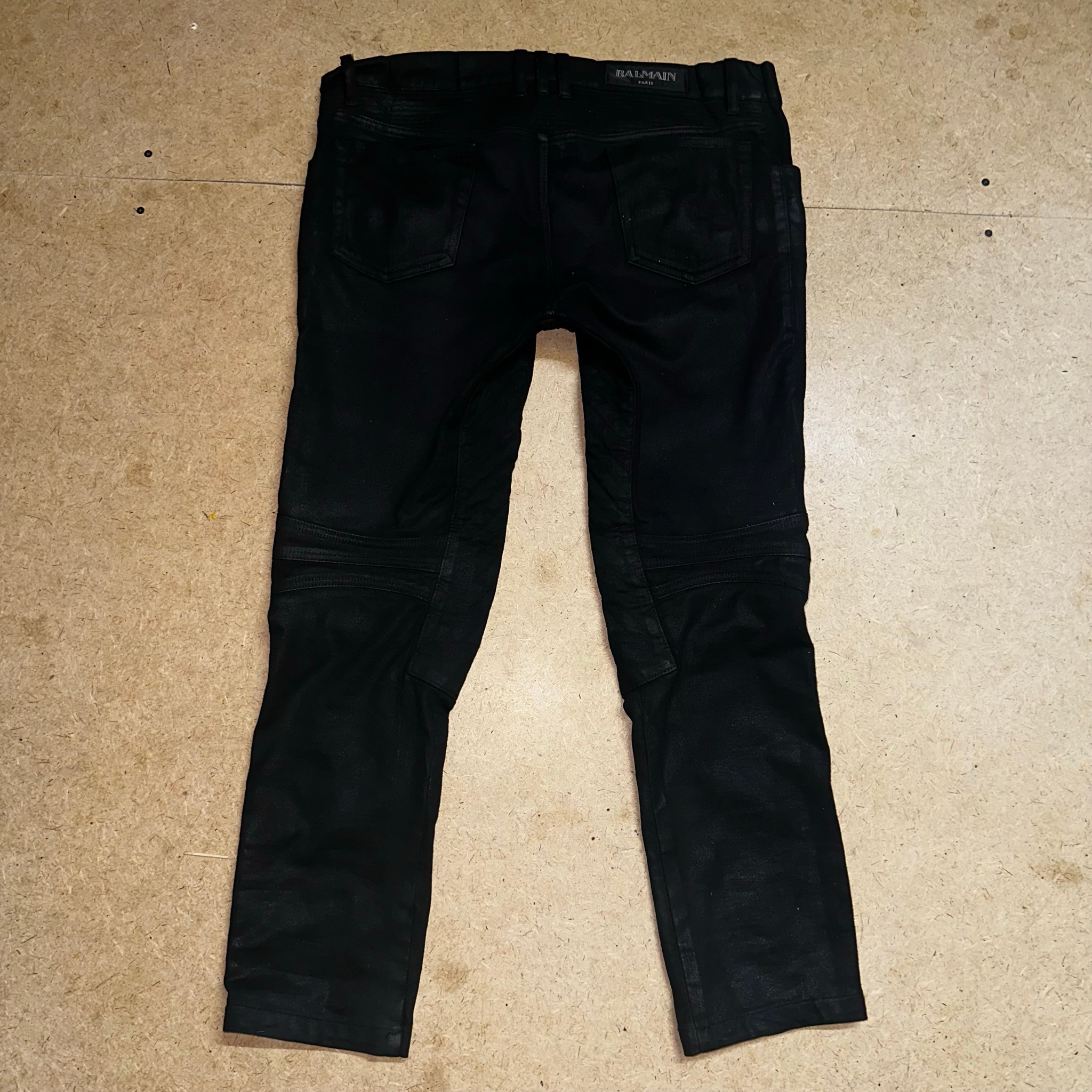 Balmain Waxed Biker Jeans FW14, миниатюра 2
