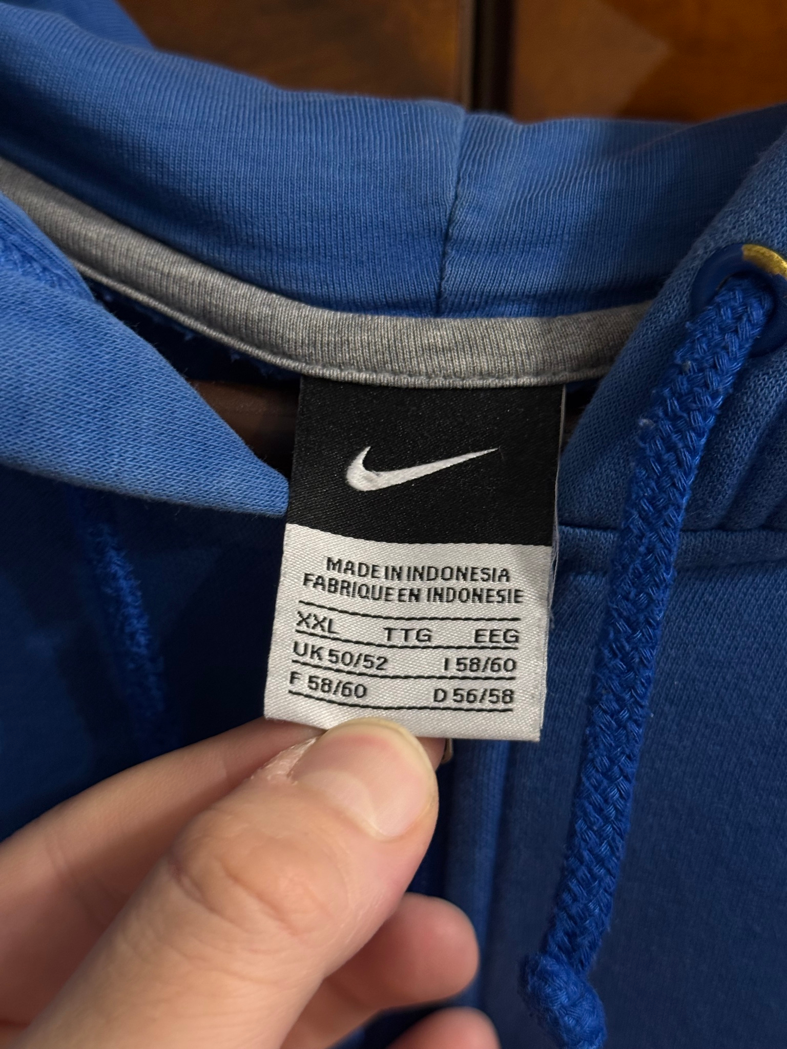 Nike Blue Mini Logo Zip Hoodie, миниатюра 7