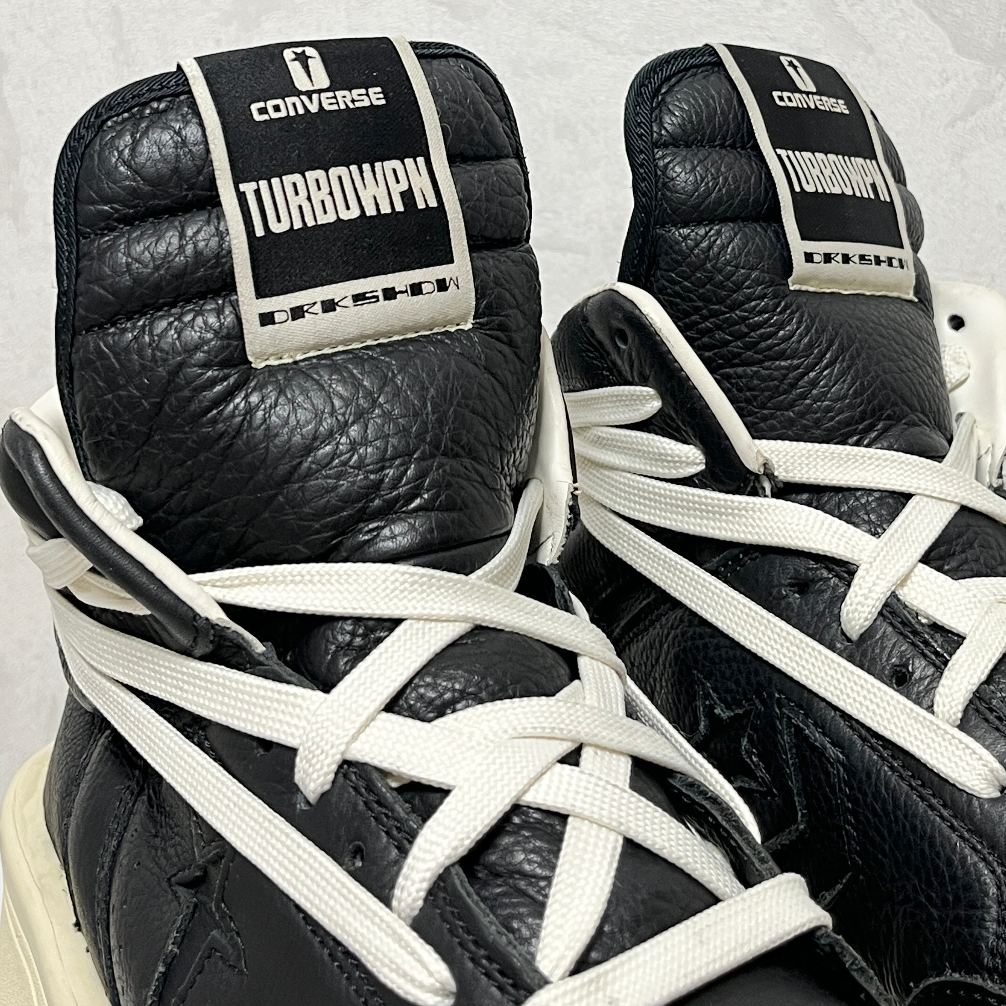 Converse x Rick Owens TURBOWPN Mid Black Cloud Cream, миниатюра 6