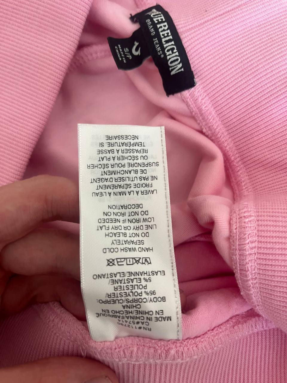 True Religion Crystal Wing Track Pants Stright Leg Heather Rose, миниатюра 6