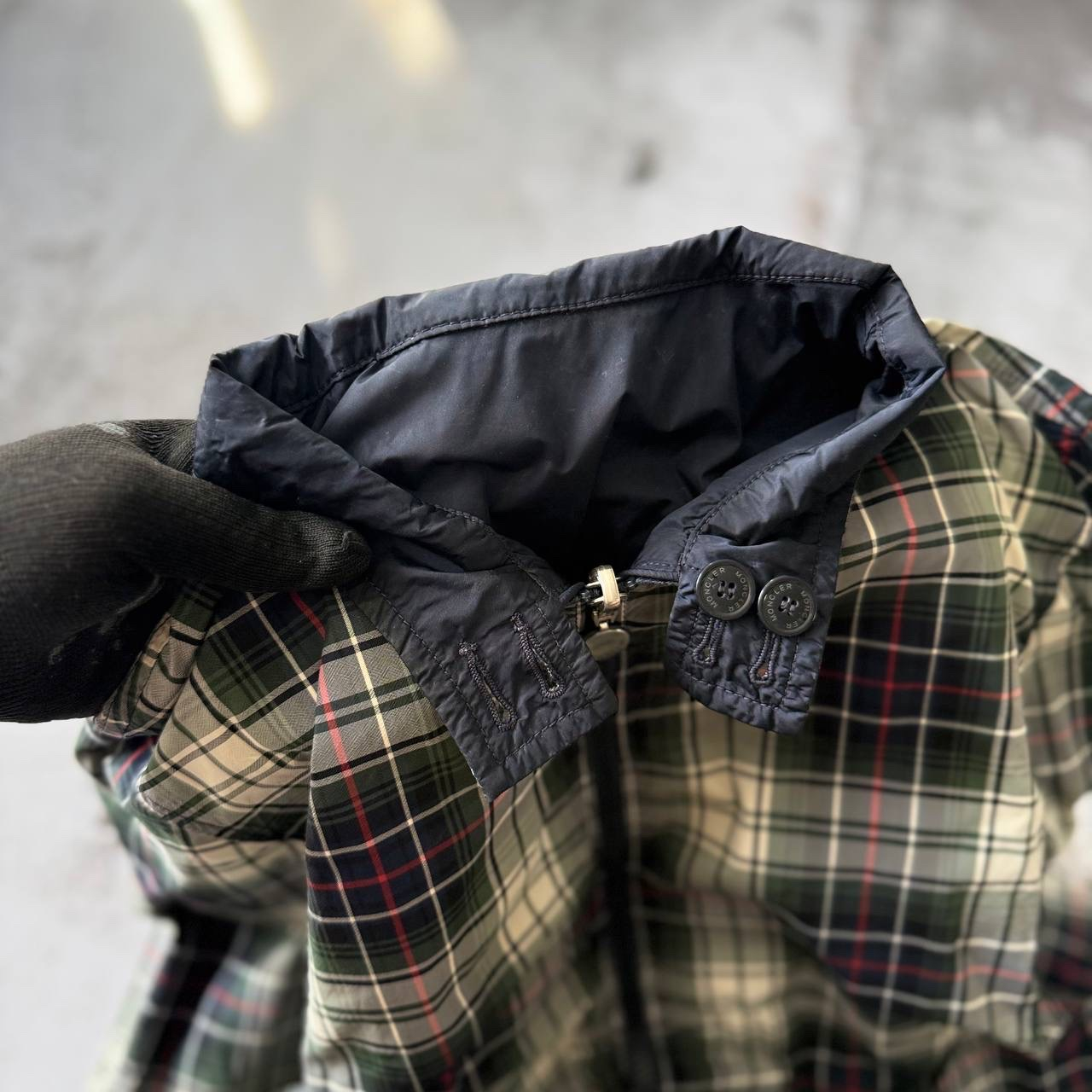 Moncler 2000s Vintage Reversible Plaid Harrington Jacket, миниатюра 11