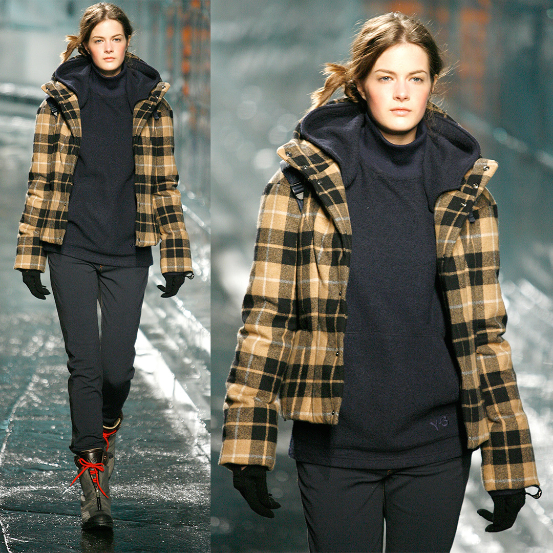 Y-3 AW08 Exclusive Wool Plaid Puffer Jacket, миниатюра 8