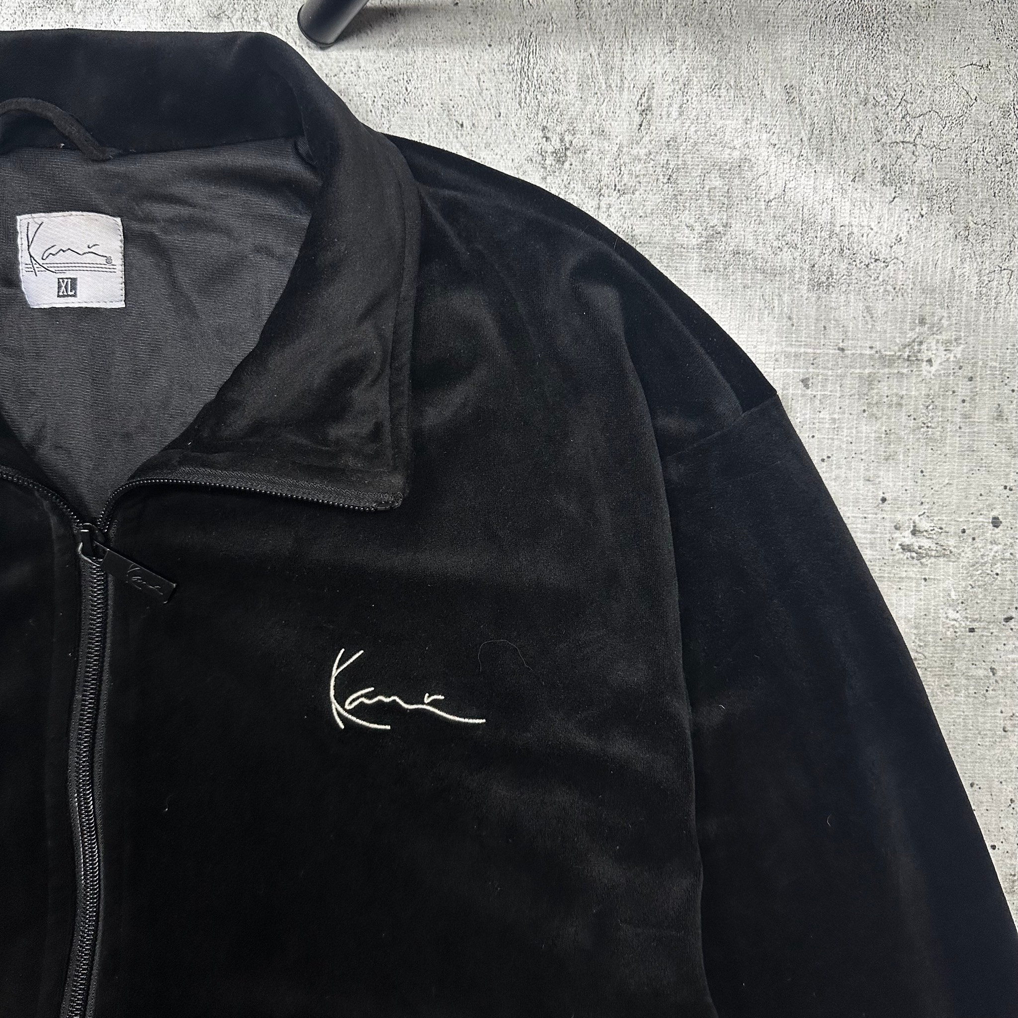 Karl Kani Velour black zip hoodie, миниатюра 7