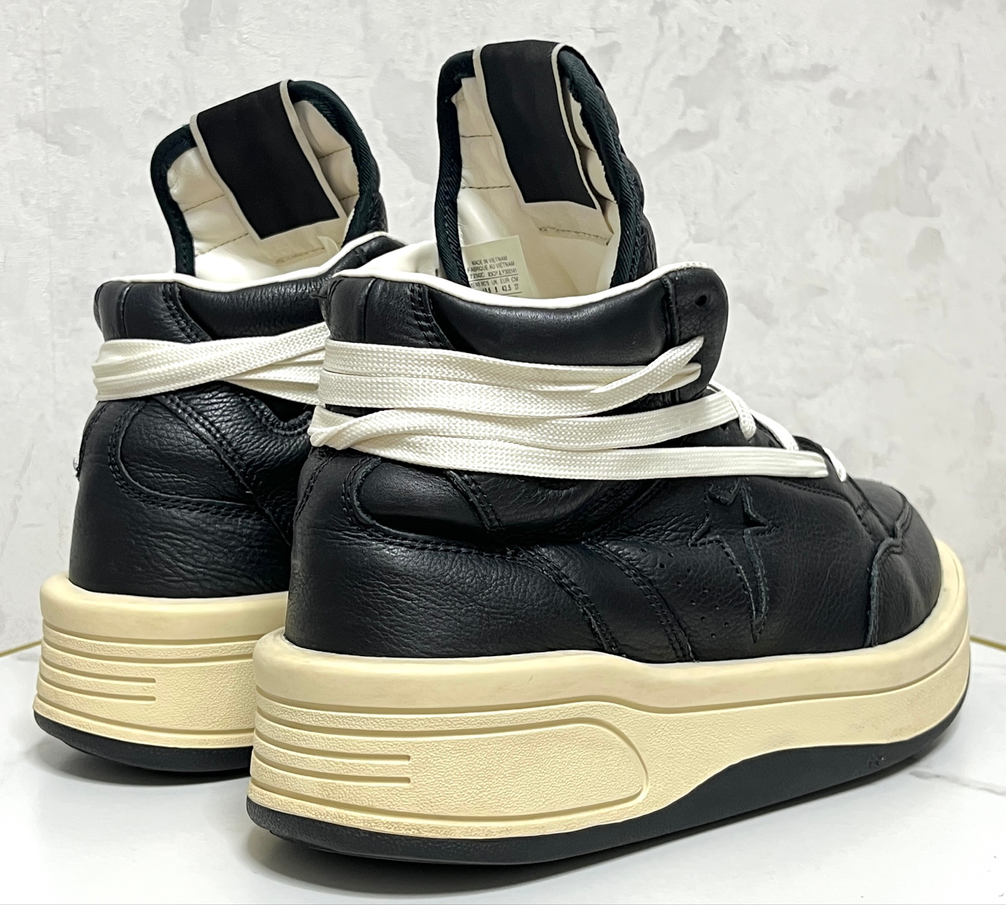 Converse x Rick Owens TURBOWPN Mid Black Cloud Cream, миниатюра 2