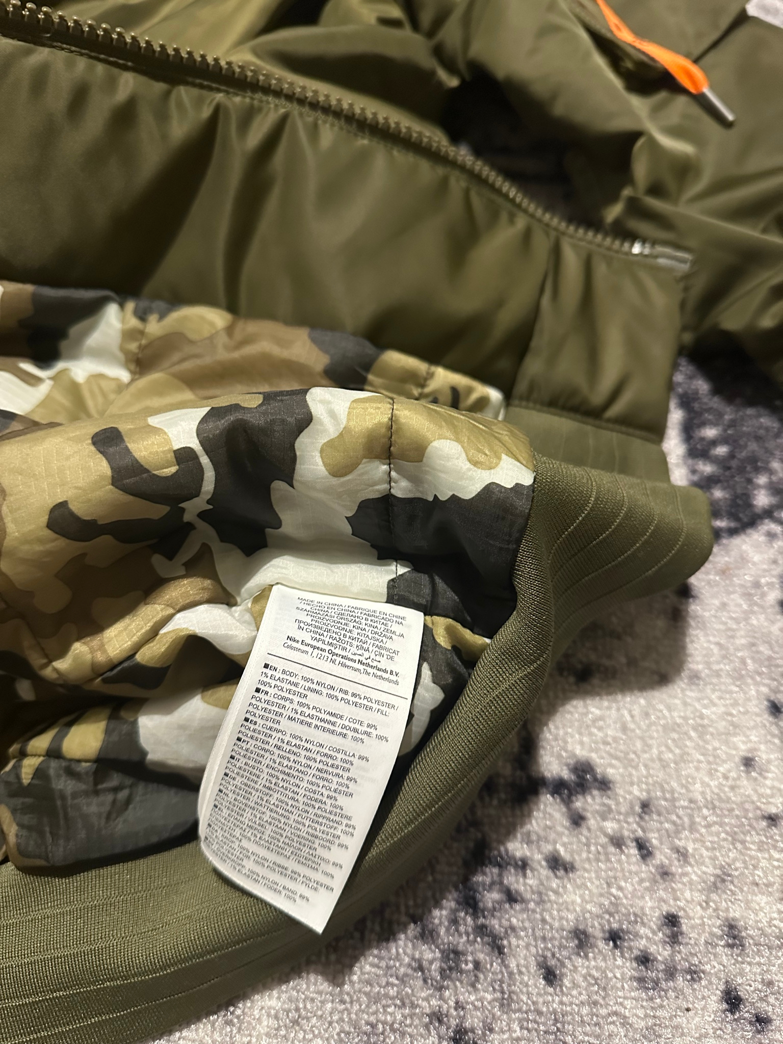 Nike NSW Insulated MA-1 Olive, миниатюра 7