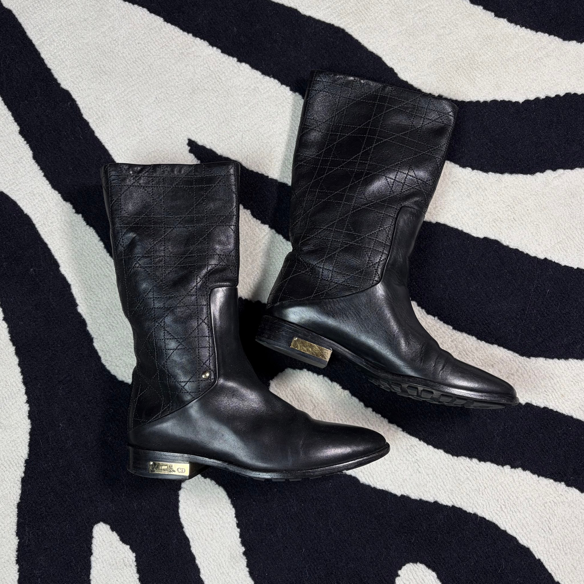 Christian Dior Cannage Riding Boots, миниатюра 1