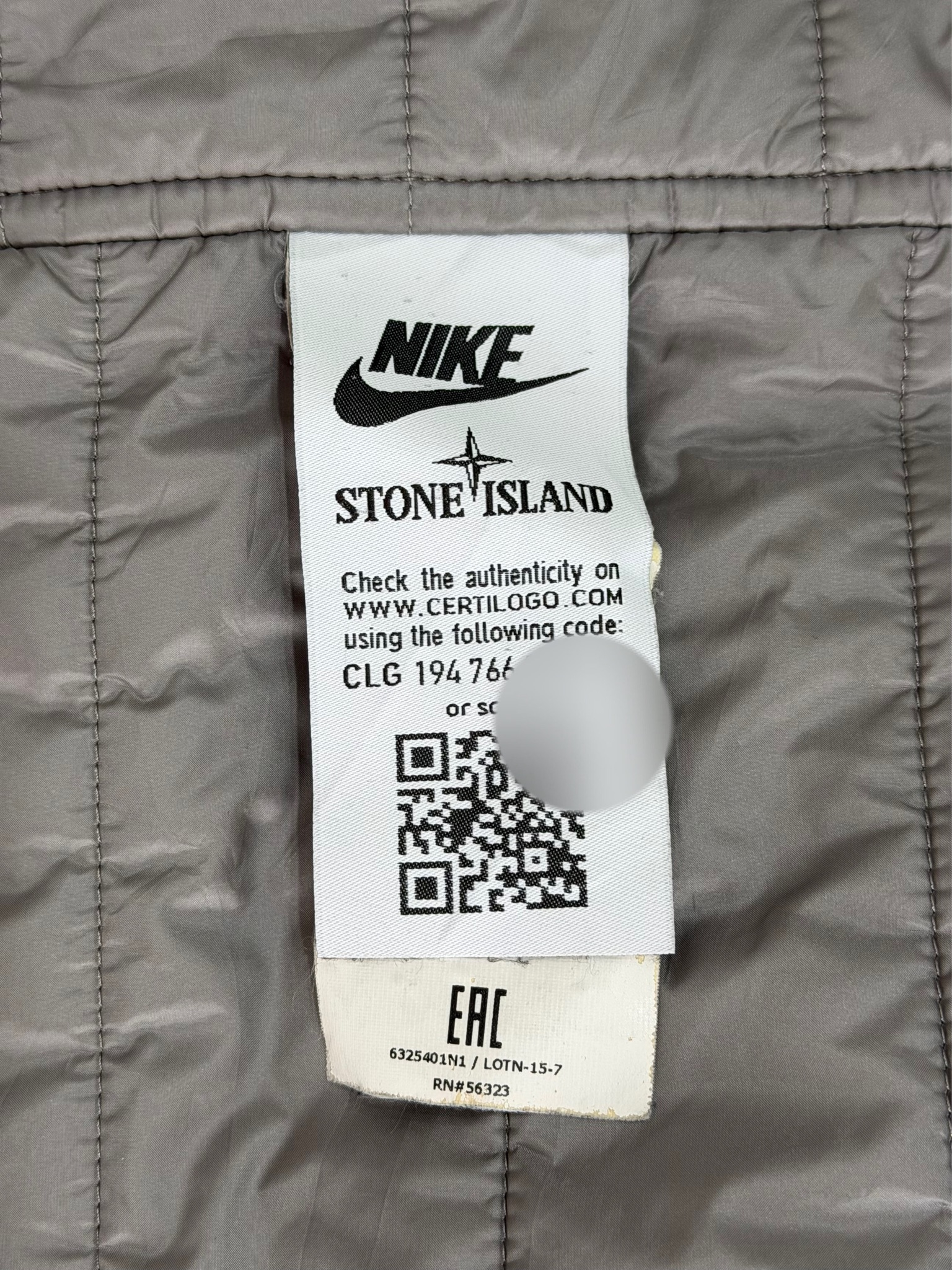 Stone Island x Nike Mussola Gommata Nylon Metal with Primaloft, миниатюра 7