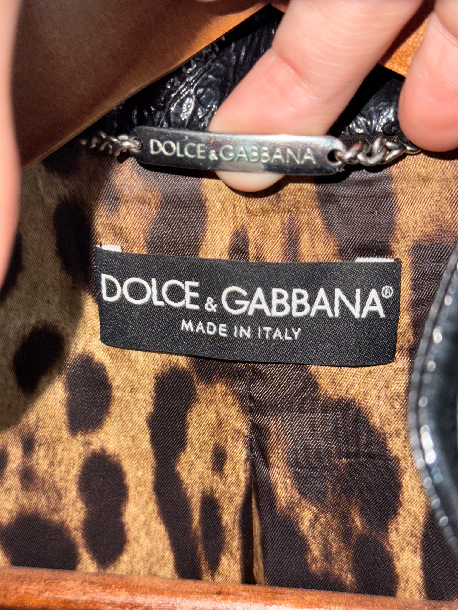 Dolce & Gabbana Leather jacket, миниатюра 3