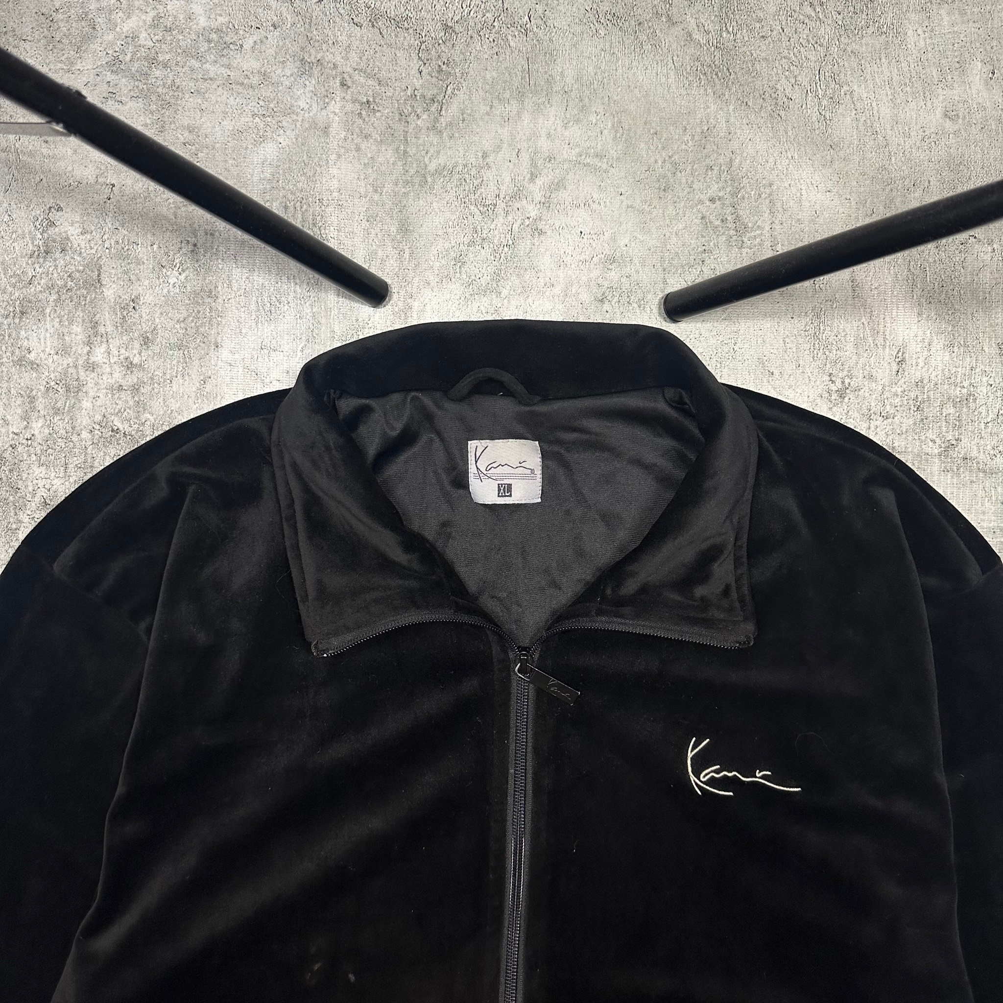 Karl Kani Velour black zip hoodie, миниатюра 5