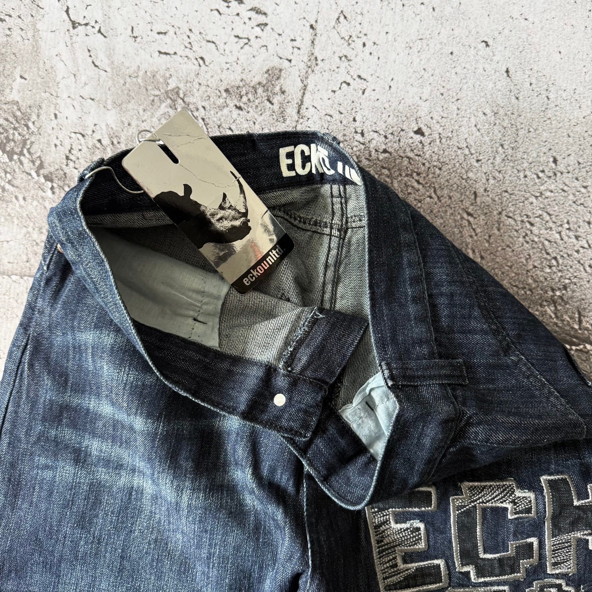 Ecko Unltd 2000s Vintage Embroidered Baggy Jeans, миниатюра 4