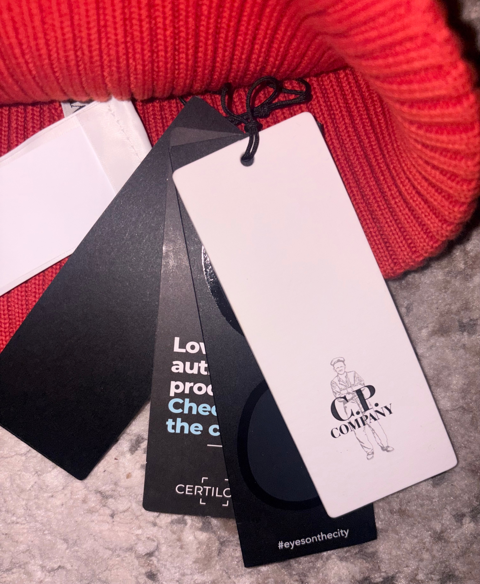 C.P.Company Red Google Beanie, миниатюра 2