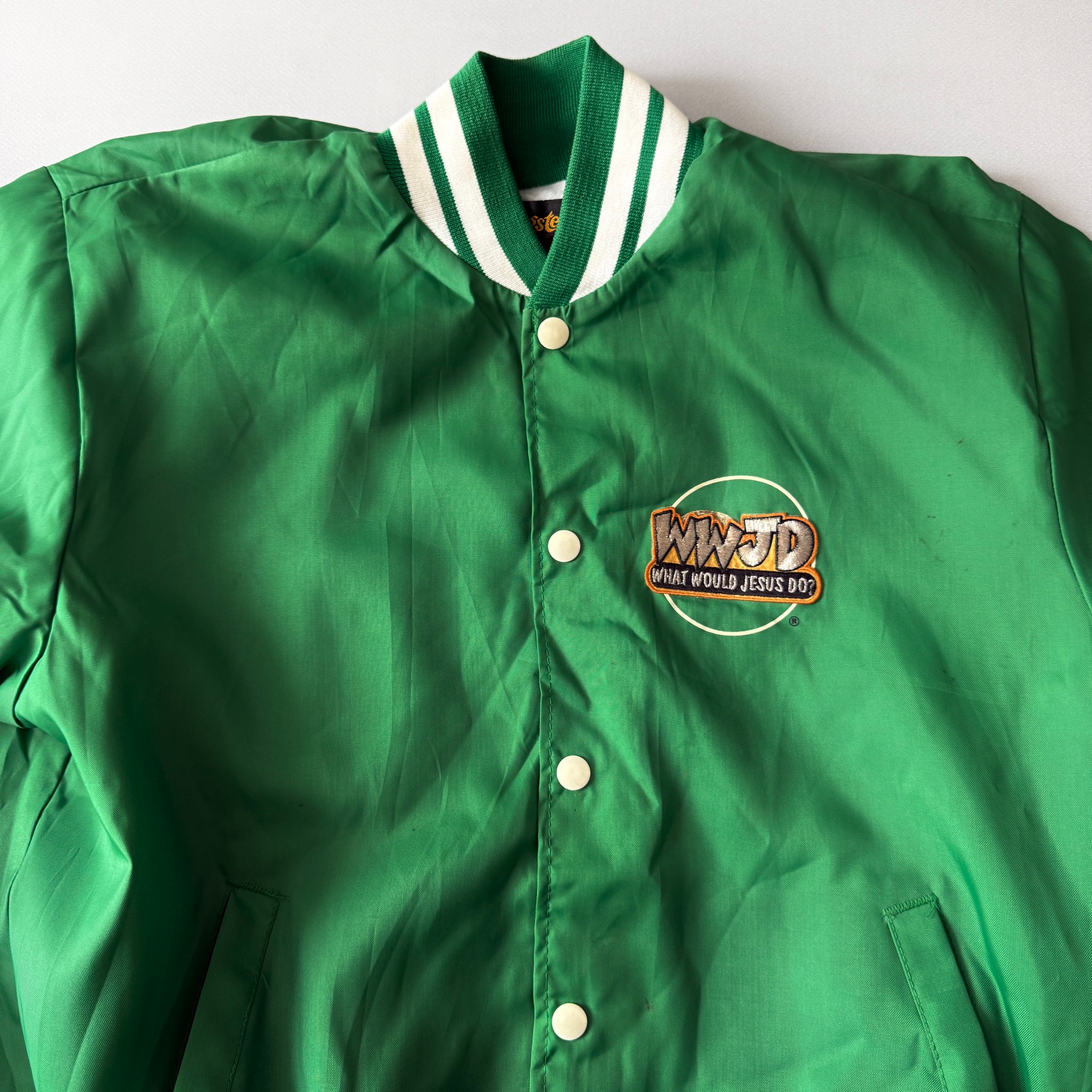 Swingsters WWJD bomber jacket (1980s vintage), миниатюра 3
