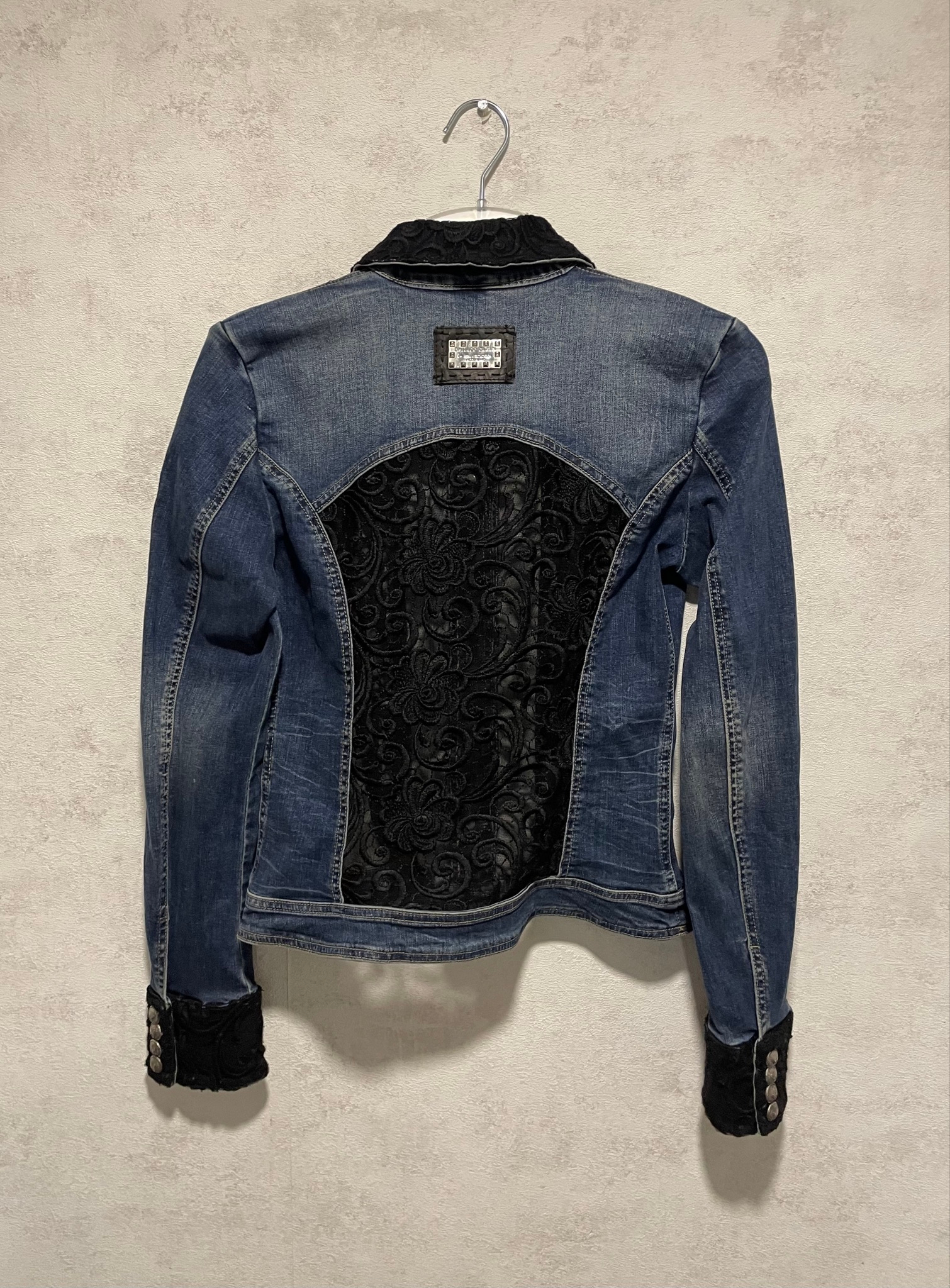 Philipp Plein Lace Insert Denim Jacket, миниатюра 2
