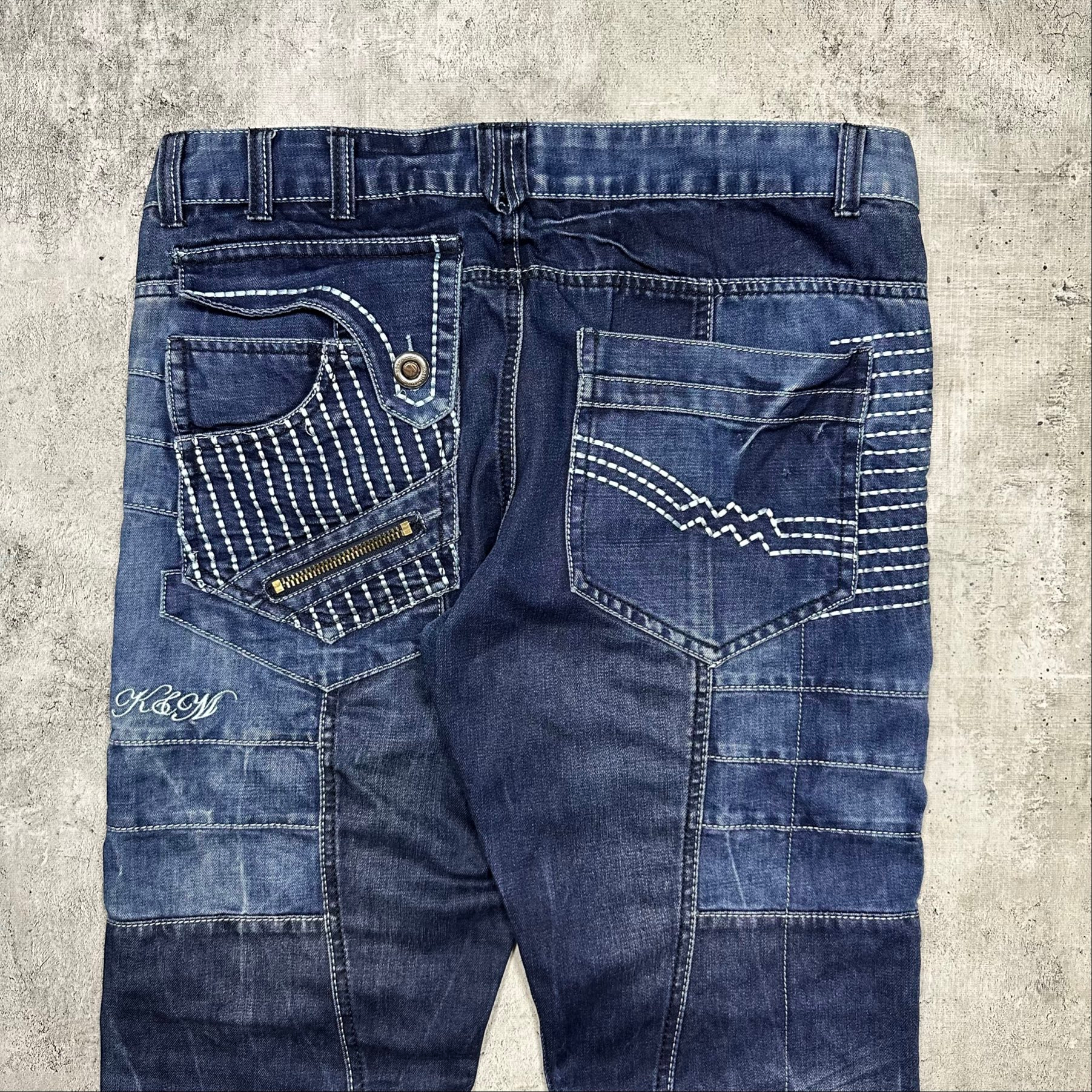 Kosmo Lupo Vintage japrag distressed dark blue jeans, миниатюра 5
