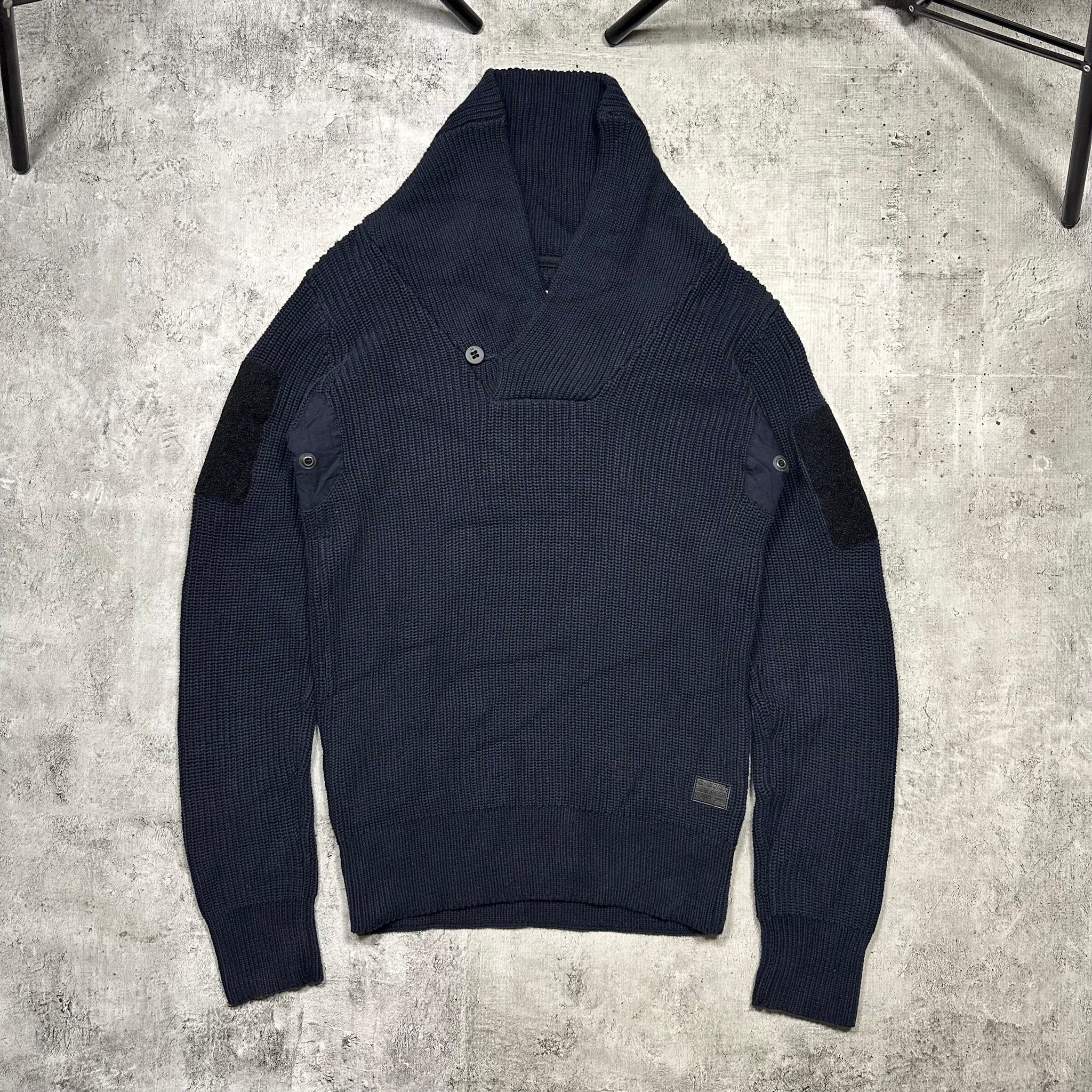 G-STAR RAW Cotton Chunky-Knit Jumper Sweater (dark blue), миниатюра 13