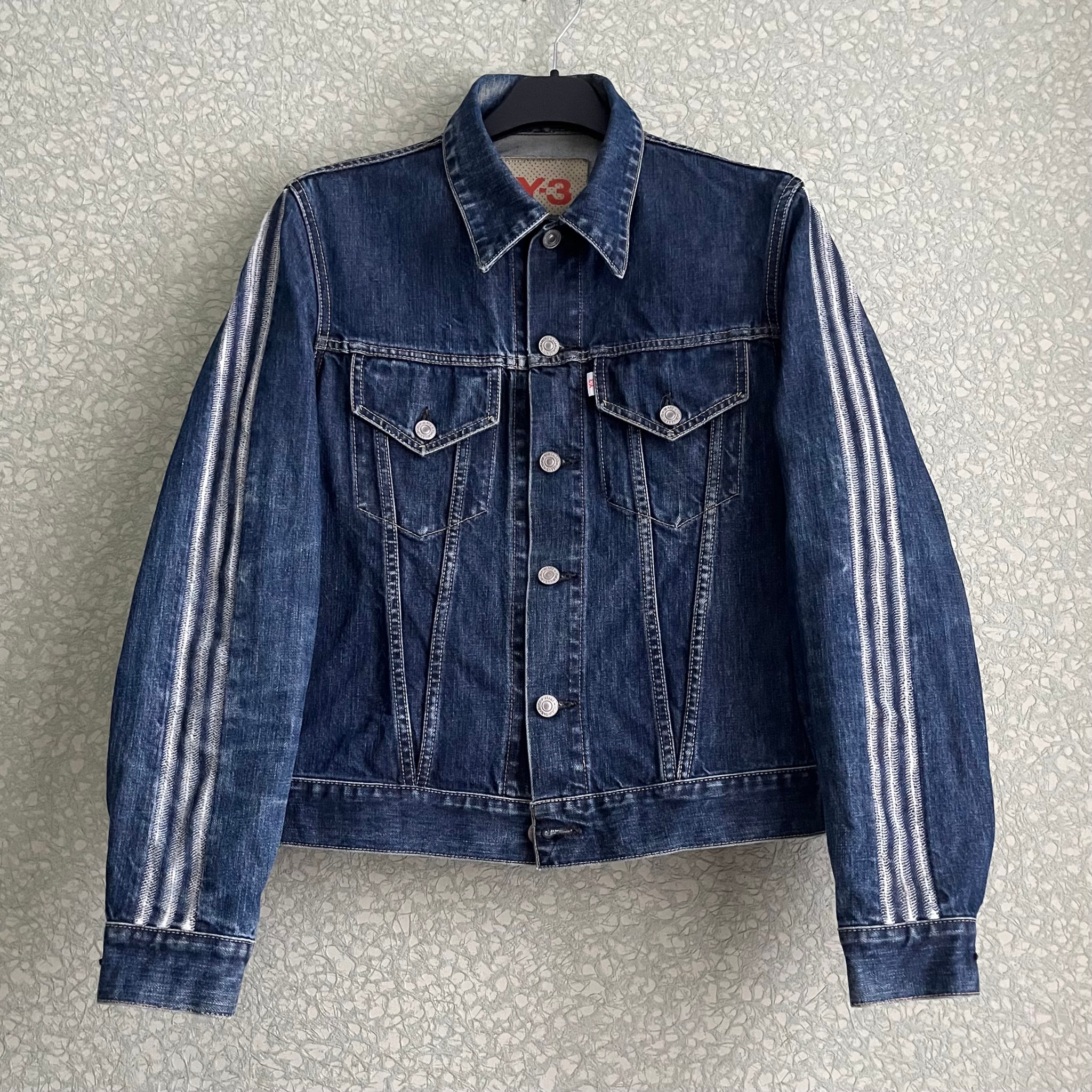 Y-3 AW04 Exclusive 3-Stripe Spotted Horse Denim Jacket, миниатюра 1