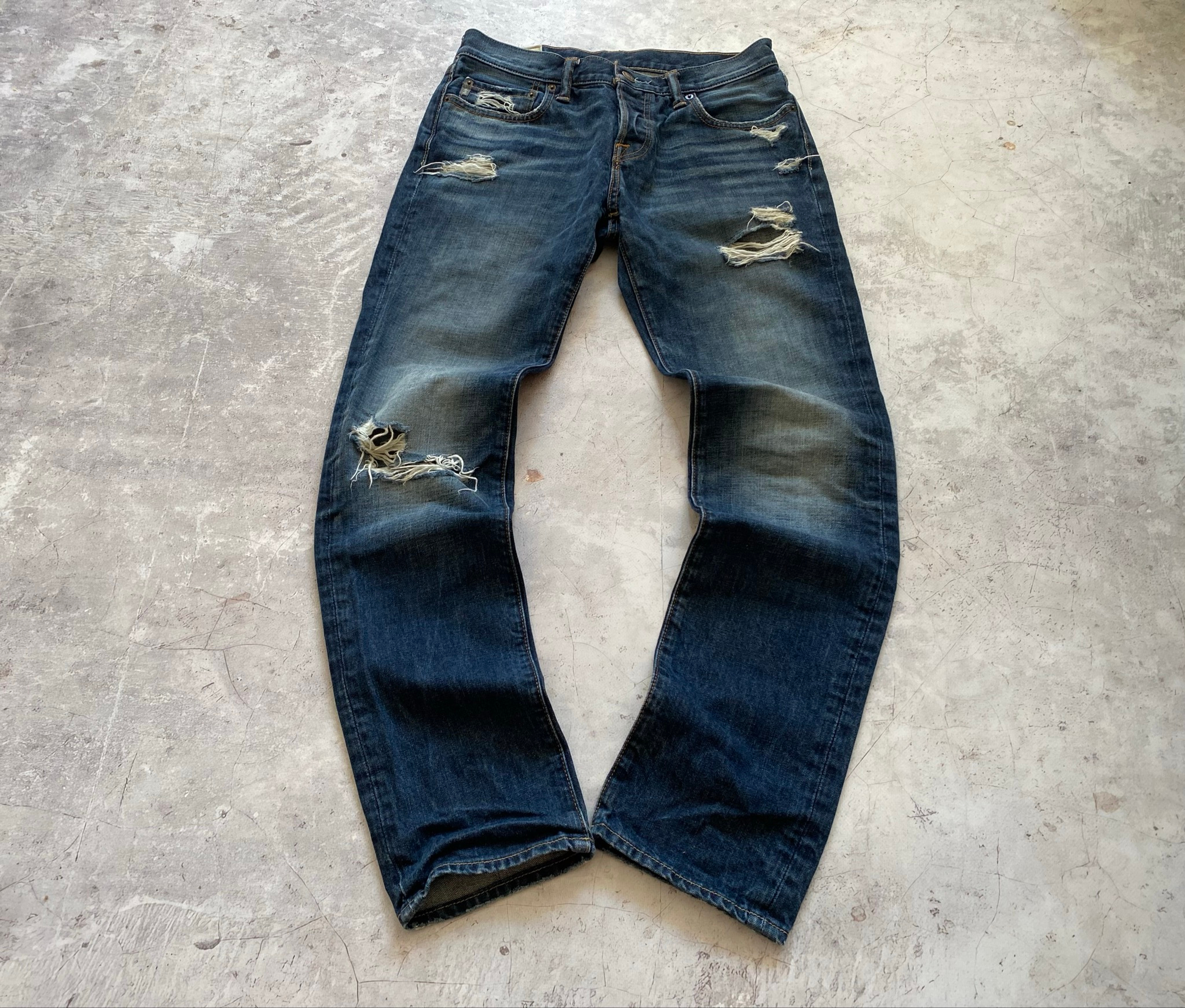 Abercrombie & Fitch Distressed slim jeans, миниатюра 1