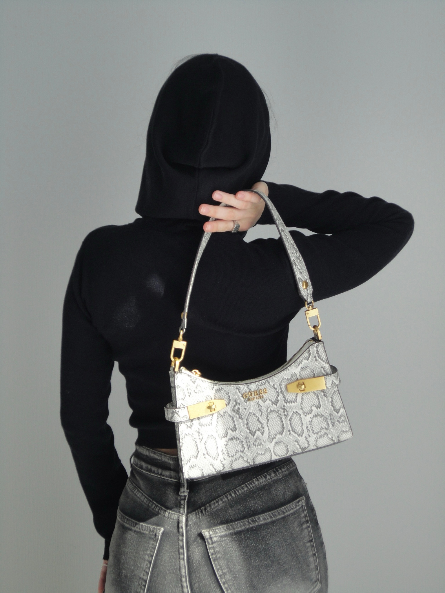Guess Zadie Logo Top Zip Shoulder Bag, миниатюра 9