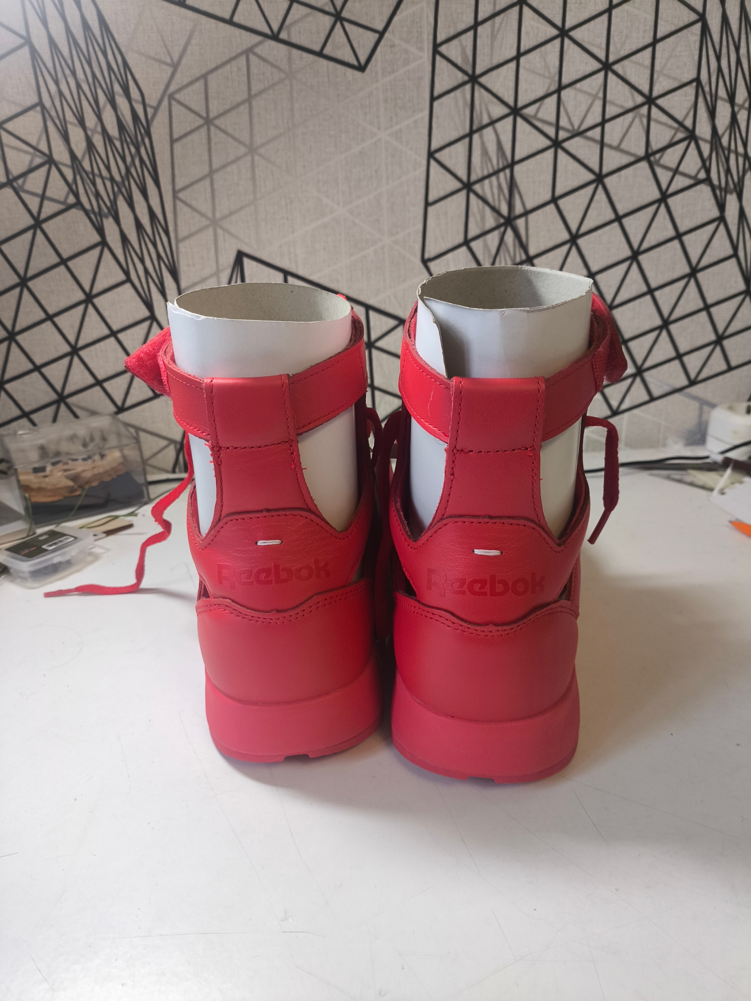 Maison Margiela x Reebok Classic Leather Tabi High Red, миниатюра 2