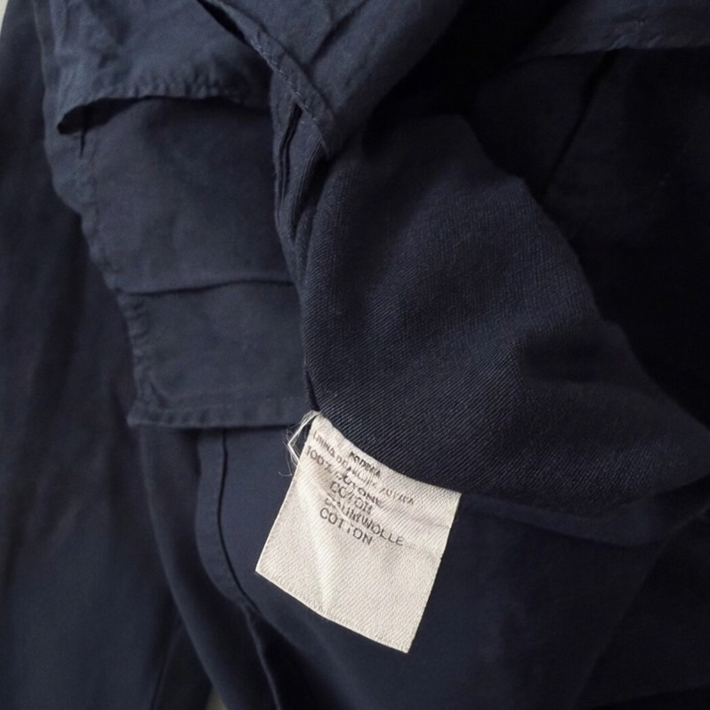 Emporio Armani 2000s Vintage Archival Baumwolle Japanism Style Navy Blazer, миниатюра 6