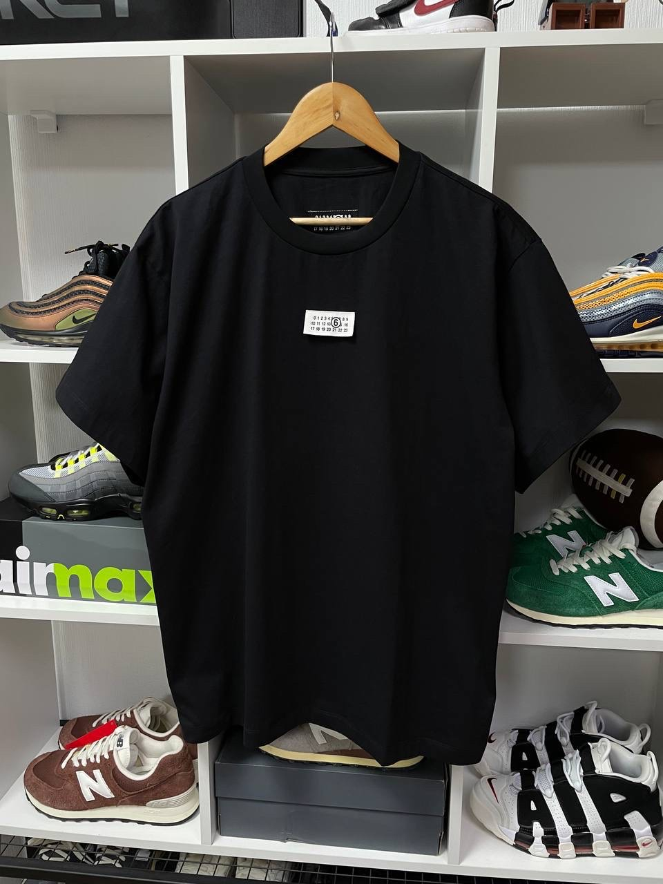 MM6 Maison Margiela Hacked Number Logo Appliqué T-Shirt, миниатюра 4