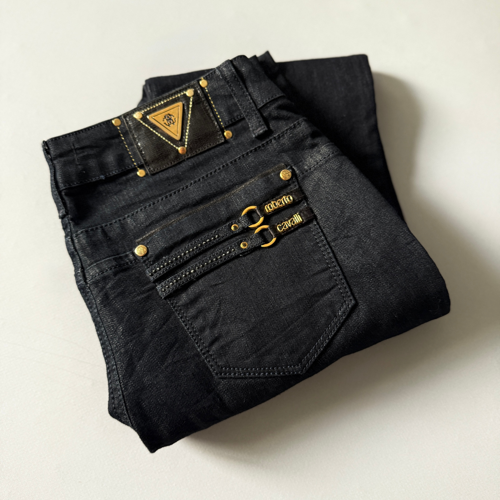 Roberto Cavalli 2000s vtg women jeans, миниатюра 9