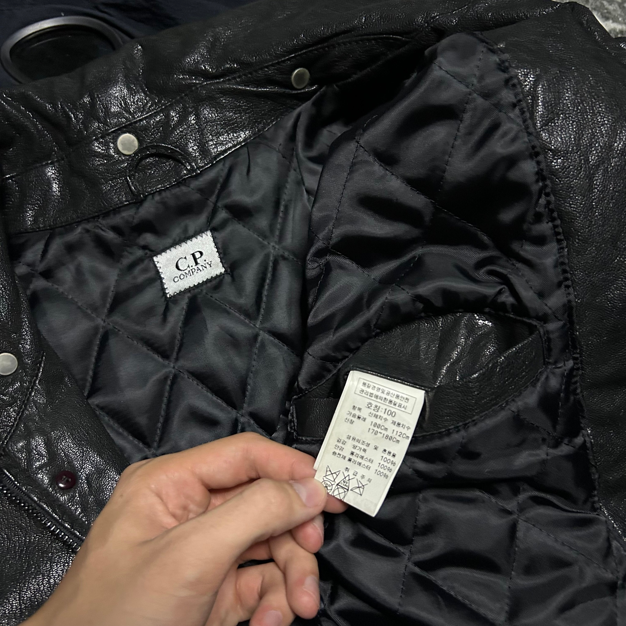 C.P. Company Leather Goggle Jacket Black, миниатюра 9