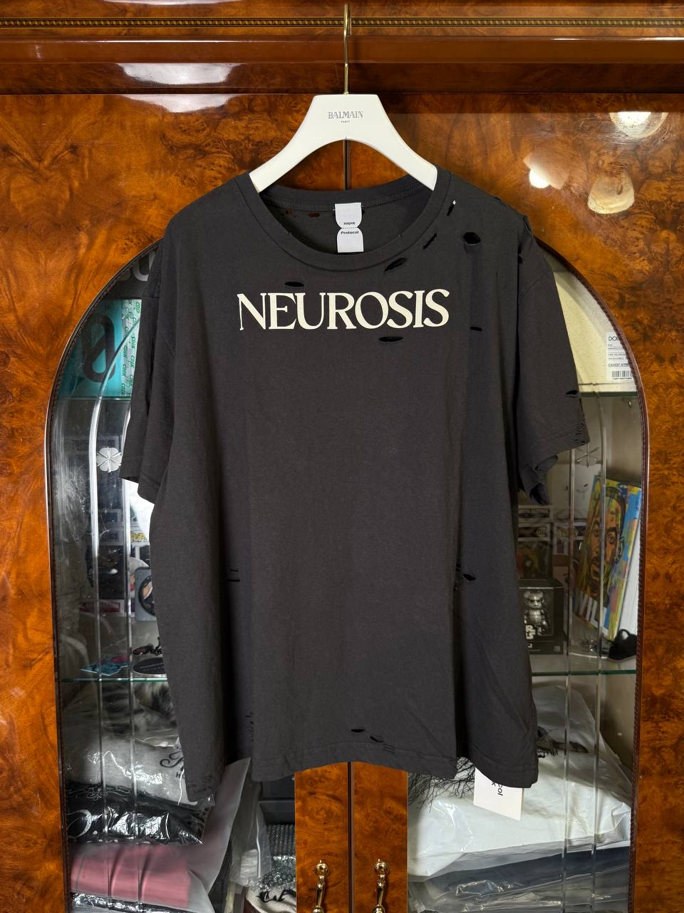 Protocol Index NEUROSIS Distressed Black T-shirt, миниатюра 1