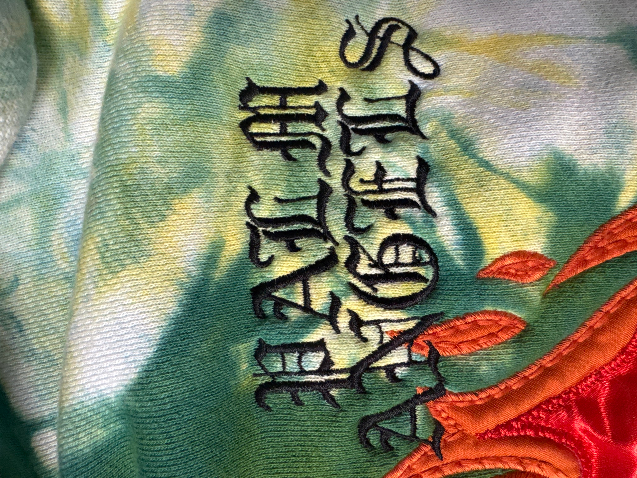 Palm Angels Tie Dye Burning Head Hoodie, миниатюра 4
