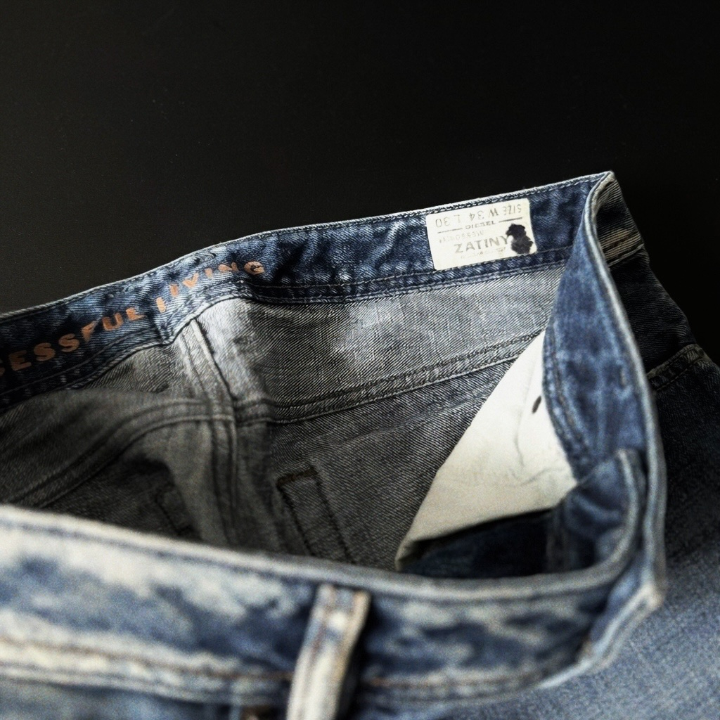 Diesel Zatiny Regular BootCut Distressed Jeans, миниатюра 5