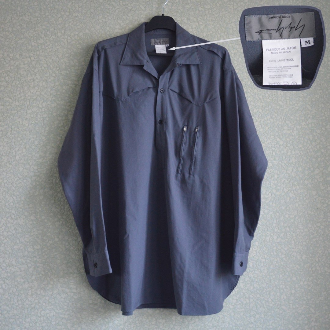 Yohji Yamamoto Pour Homme AW91 Popover Shirt, миниатюра 1